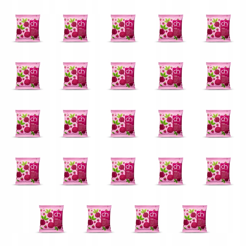 Sušená červená řepa s malinovou příchutí 18 g s vitamíny C a E X24