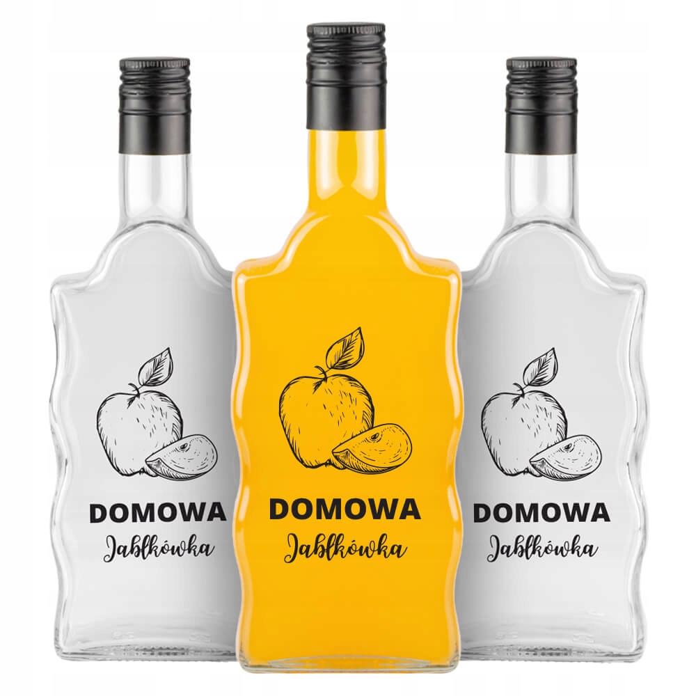 

10X Butelki Fala 500ml nadruk Domowa Jabłkówka