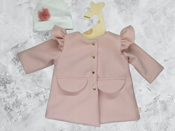 Płaszczyk do CHRZTU ocieplany + czapeczka CHRZEST 80r Płeć Dziewczynki