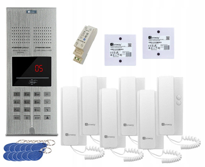 

Domofon Do 6 Mieszkań Rodzin Z Czytnikiem Rfid Kod