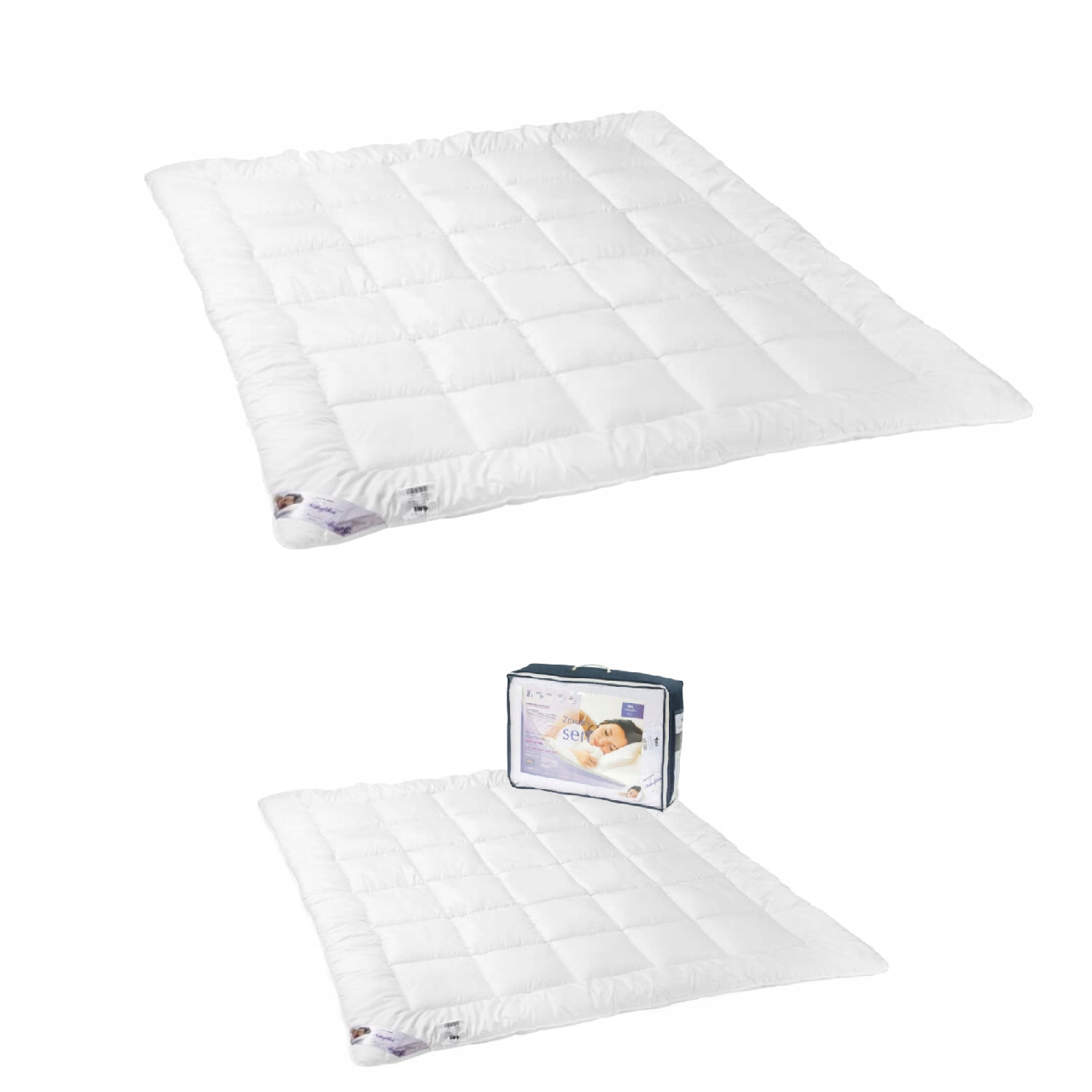 Antialergická Přikrývka 200x220 cm Celoroční Bílá Mikrofáze 100% Polyester