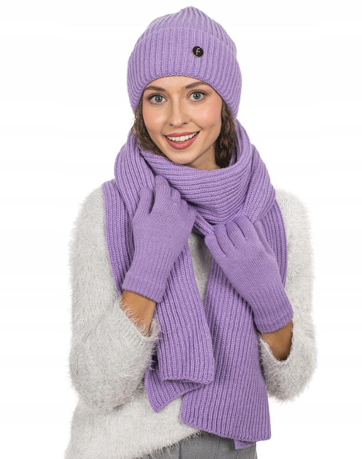 polský zimní sada pro ženy: čepice , dlouhý šátek a rukavice