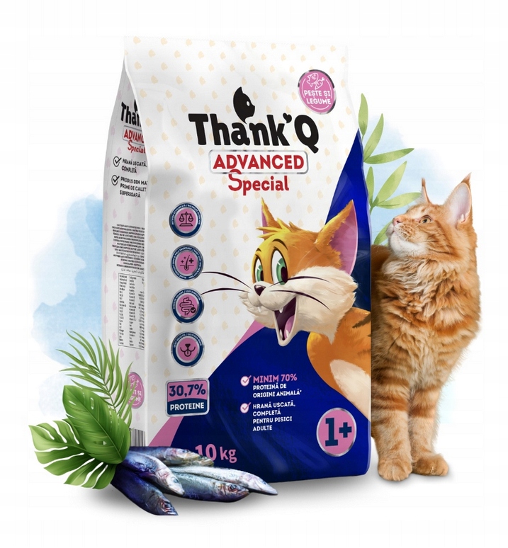 Thank'q Advanced Special karma sucha dla kota Witamin Ryba z Warzywami 10kg