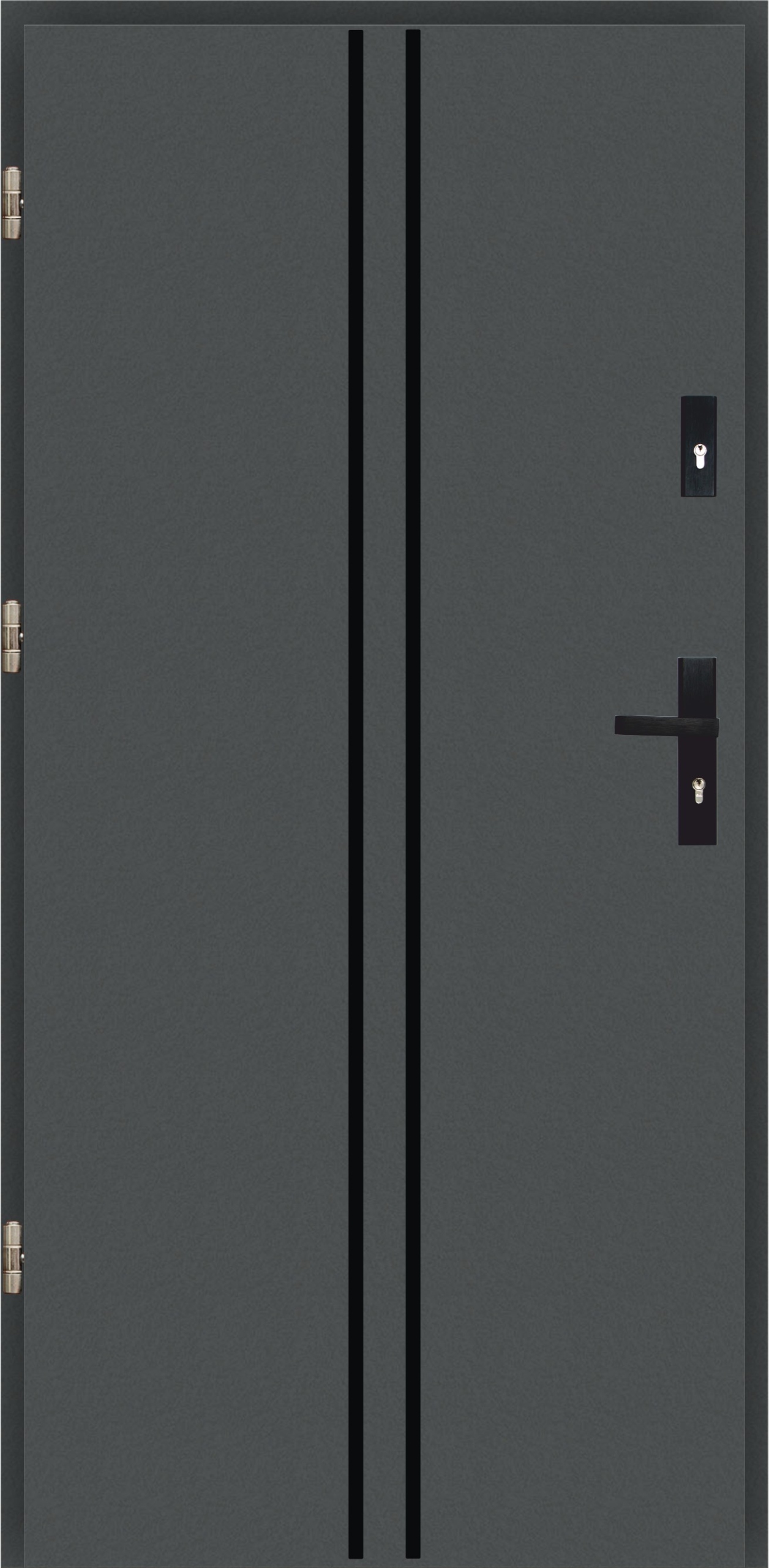 Drzwi Ud 1,1 Lux 72mm Ap 3 Black Antracyt Lewe 80 do wewnątrz