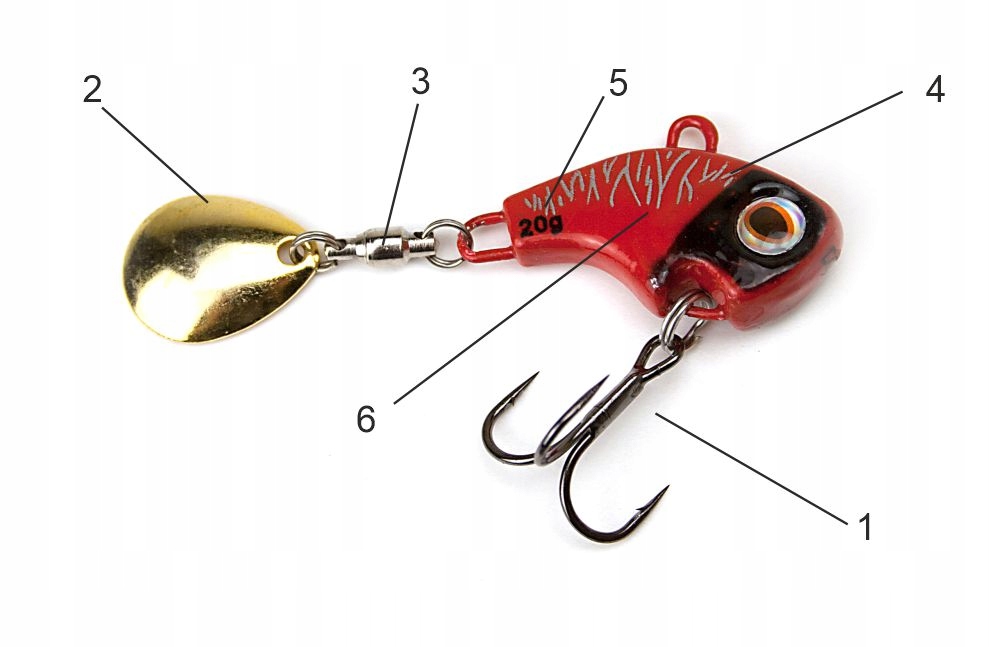Wirujący ogonek Turbo-Spinner 15g kolor F