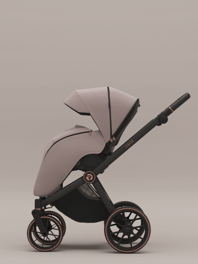 Wózek Dziecięcy CAVA 4w1 NOWOCZESNY RIKO 11 SAND | COSMO + baza Waga wózka 14.7 kg