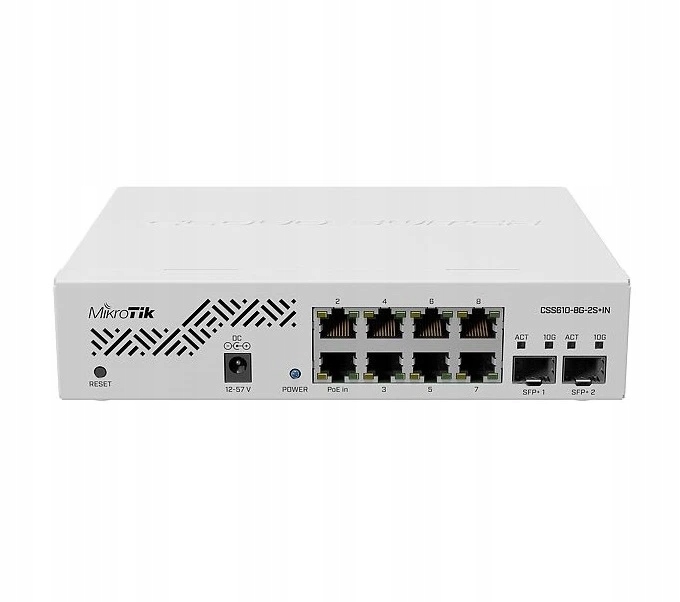 MikroTik Cloud Smart Switch CSS610-8G-2S+IN, 10-portový switch (8x Gb Eth,