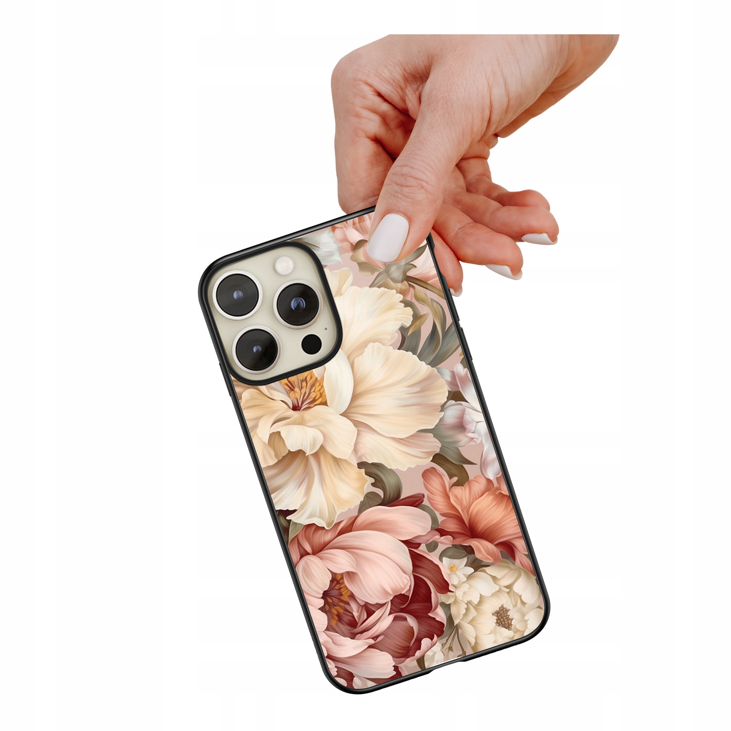 Etui szklane ceramiczne do iPhone 13 Pro Bukiet kwiatów