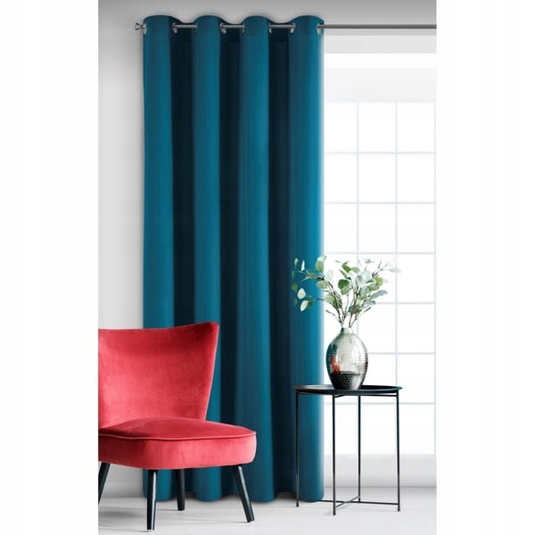 

Zasłona gładka 140x250 EuroFirany Mirona C.niebies