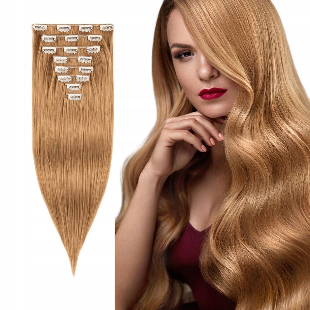 Syntetické vlasy 47 cm, 8 pásků #26/18/27 Real Soft