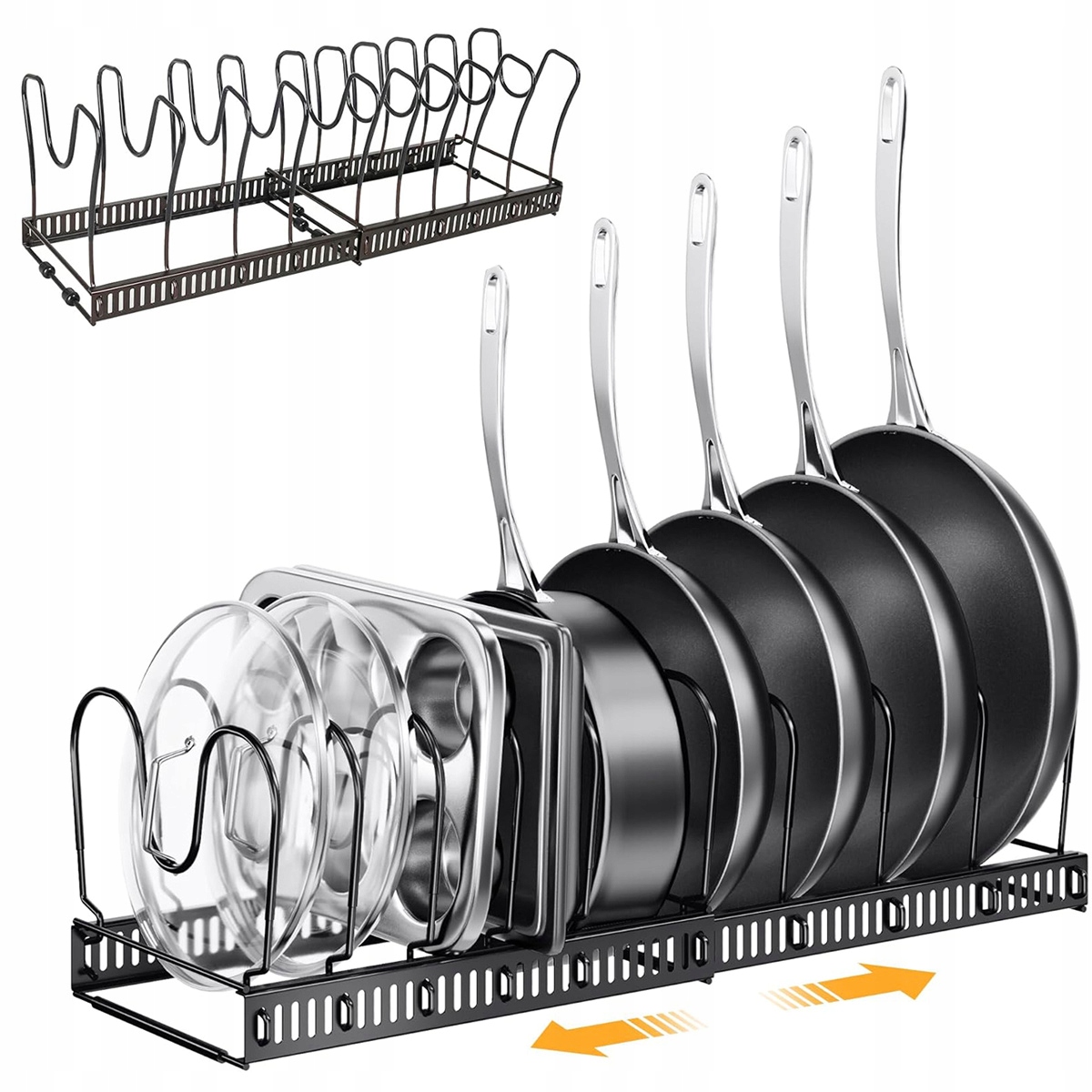 Levně Stojan Na Pánve Polička Organizér do skříňky pro skladování pánve