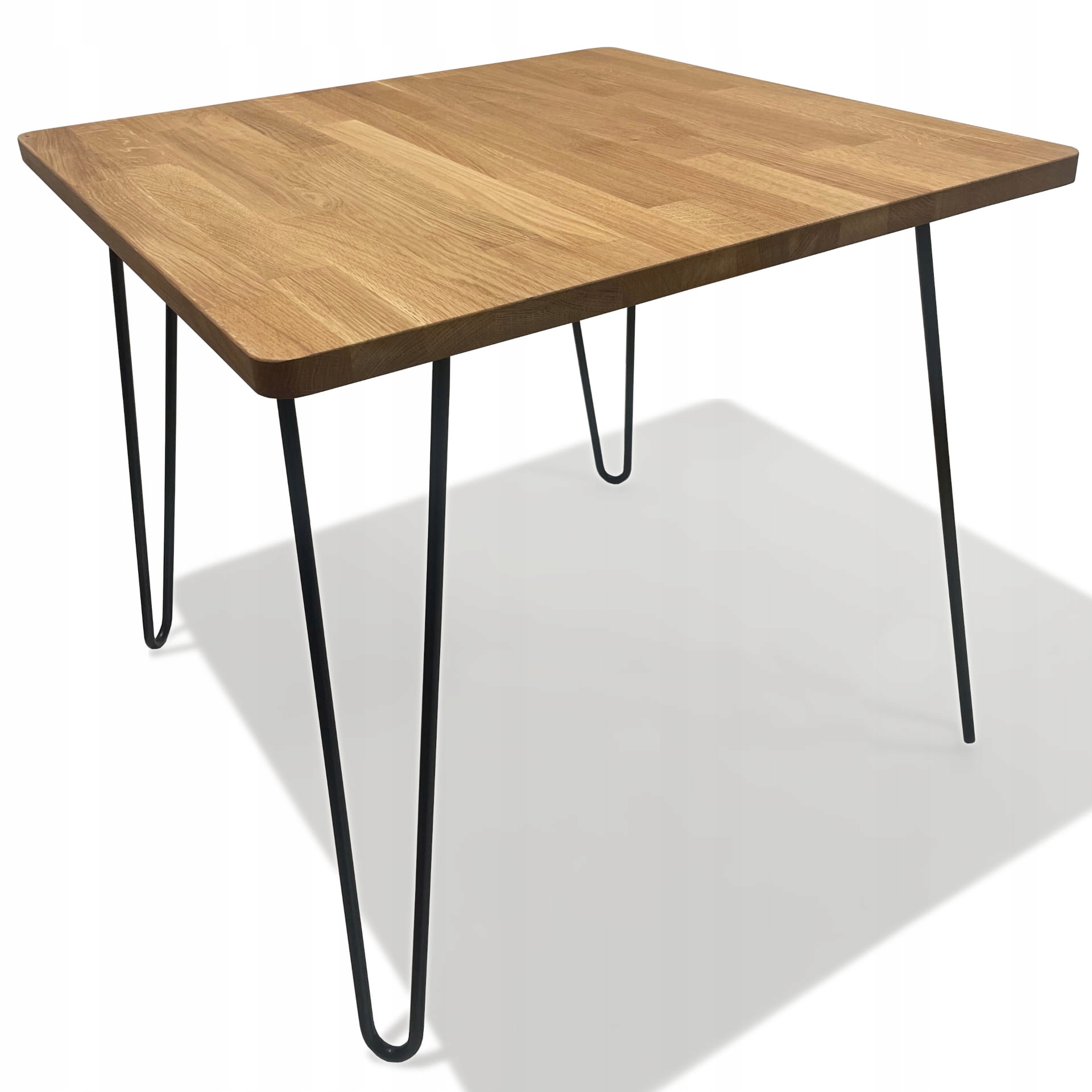 Kávový stolek Tavolo dubový dřevěný Loft 60x60 cm lavice do obývacího pokoje