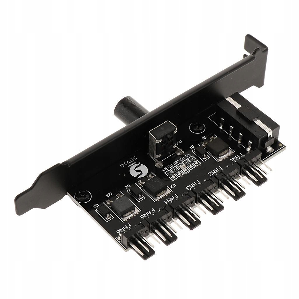 Hub kontrolera prędkości wentylatora chłodzącego PC z 4 pinami zasilania PCI PWM