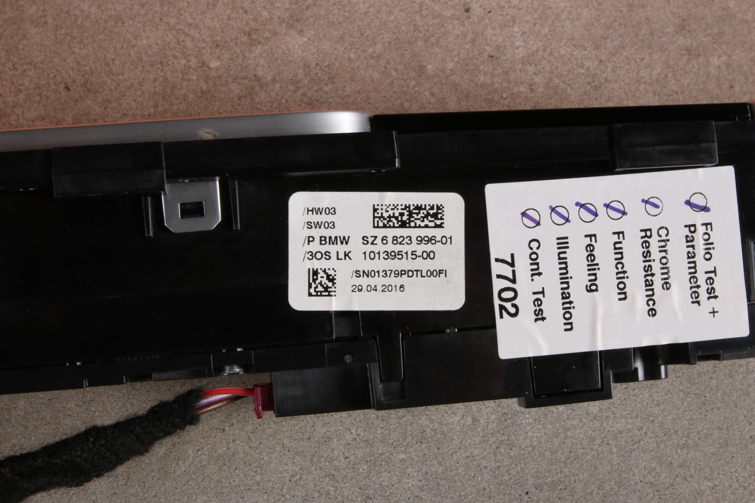 BMW 5' G30 G31 X3 G01 PANEL consolle medio Della sospensione PDC DTC 6823996