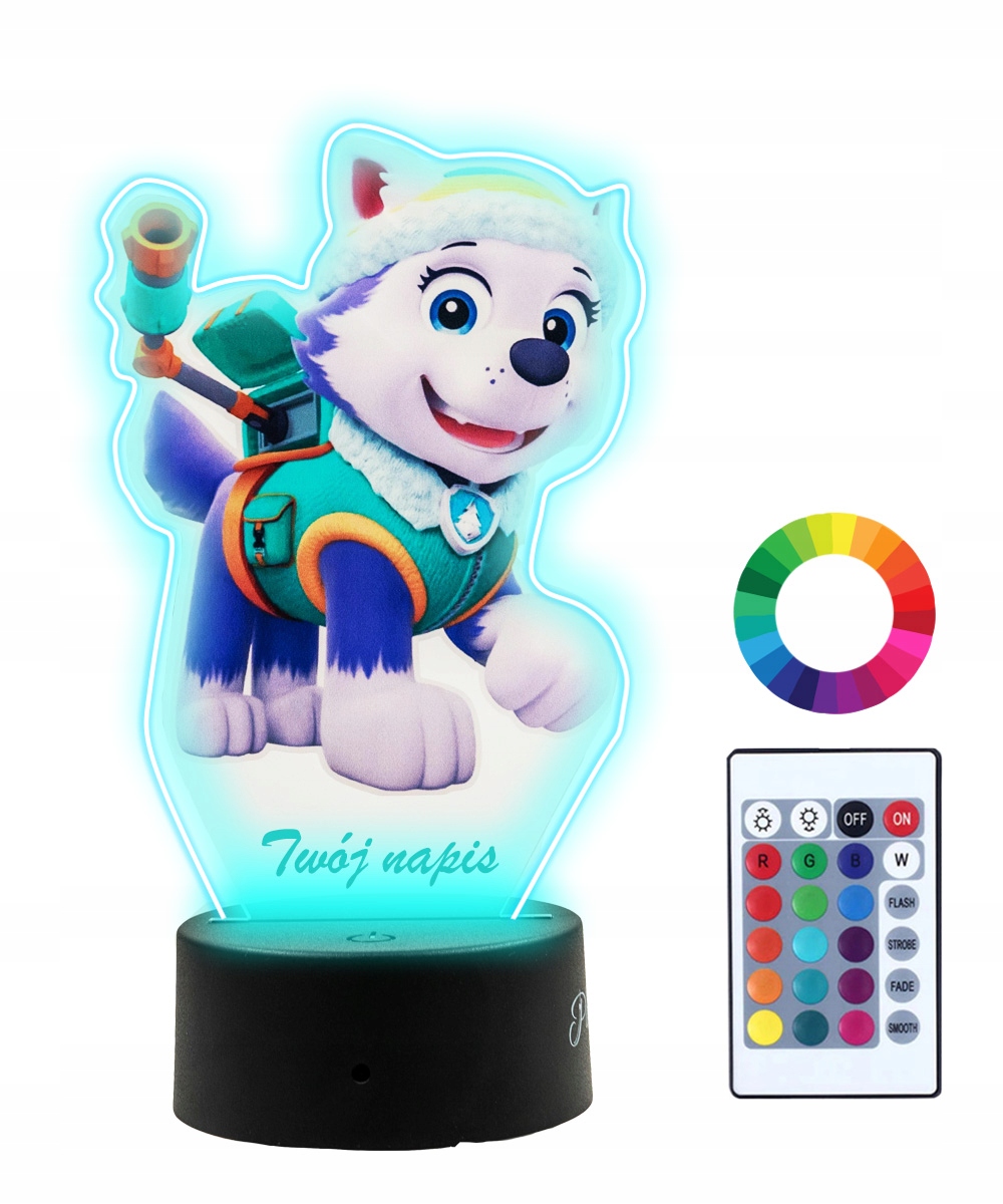 

Lampka Nocna z Nadrukiem 3D Led Psi Patrol Everest