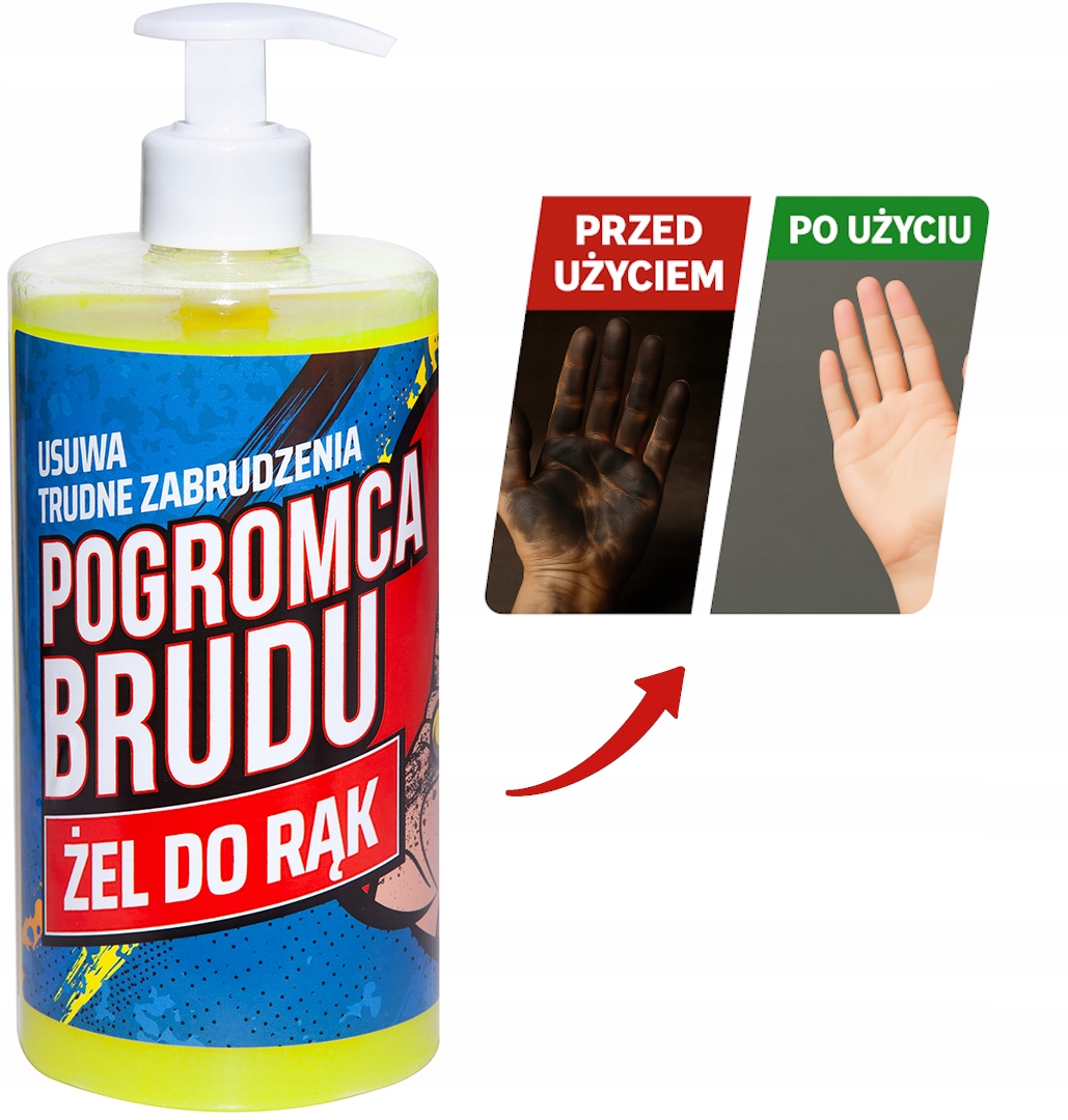 Pogromca Brudu pasta żelowa żel Bhp z dozownikiem nawilżająca do rąk 650ml