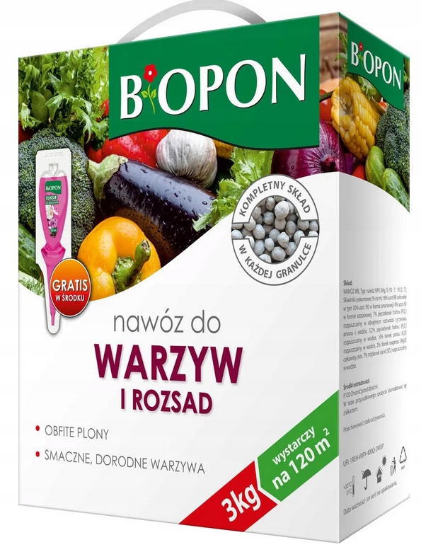

Biopon Nawóz do warzyw i rozsad 3 kg