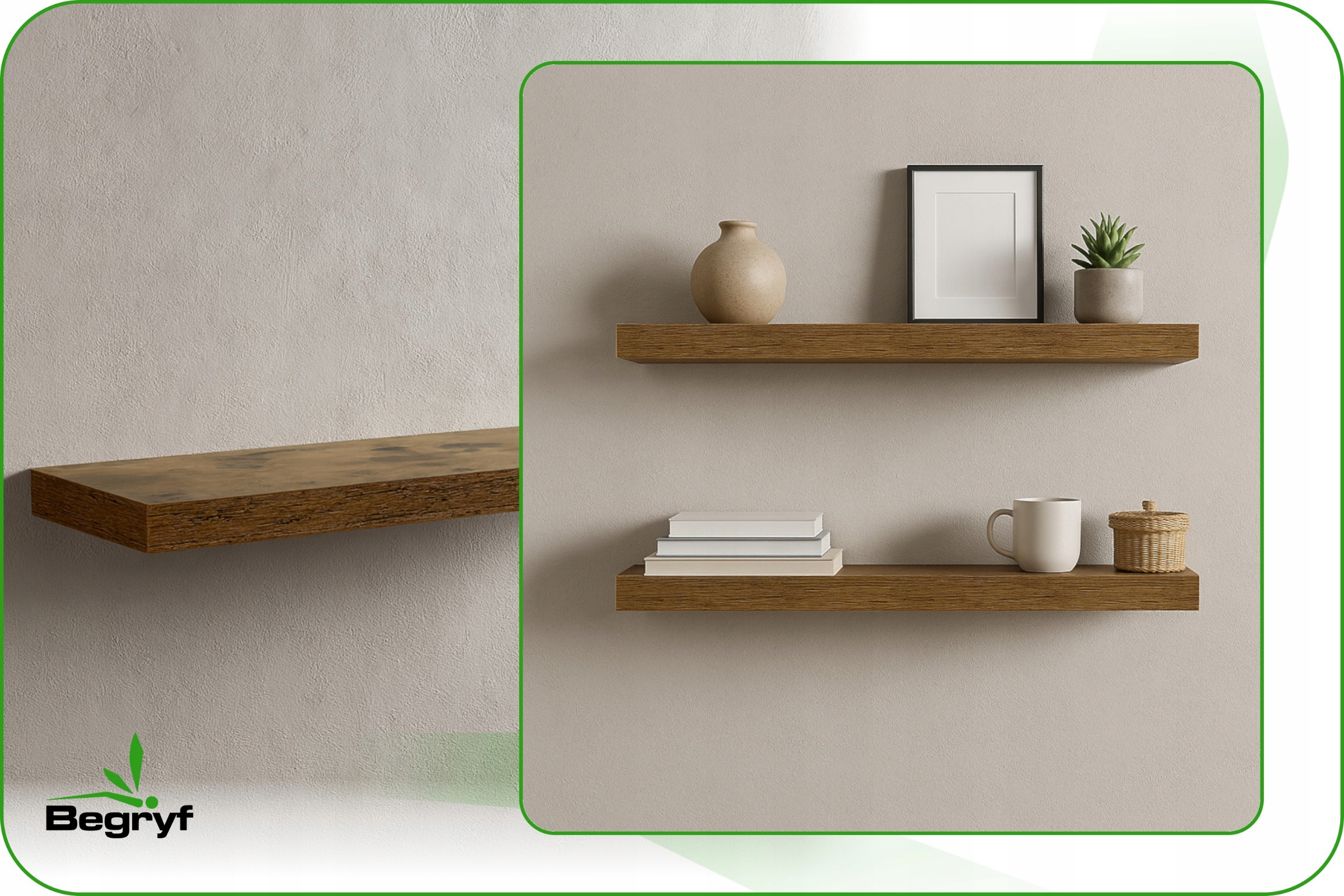 PÓŁKA ścienna 80 cm LOFT rustykalny wisząca nowoczesne salon Marka Begryf