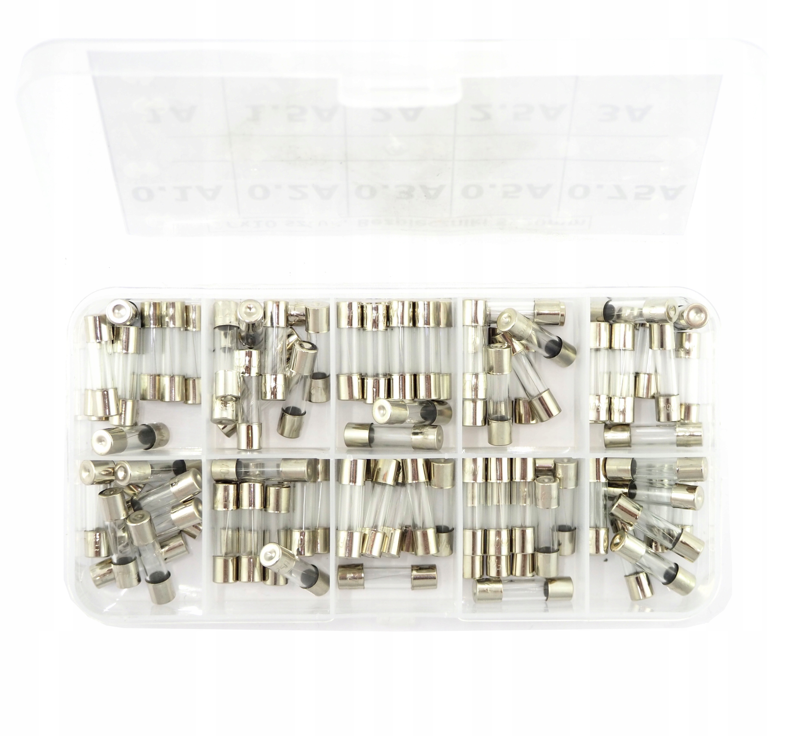 

Zestaw bezpieczników szklanych 5x20mm Wta 100szt
