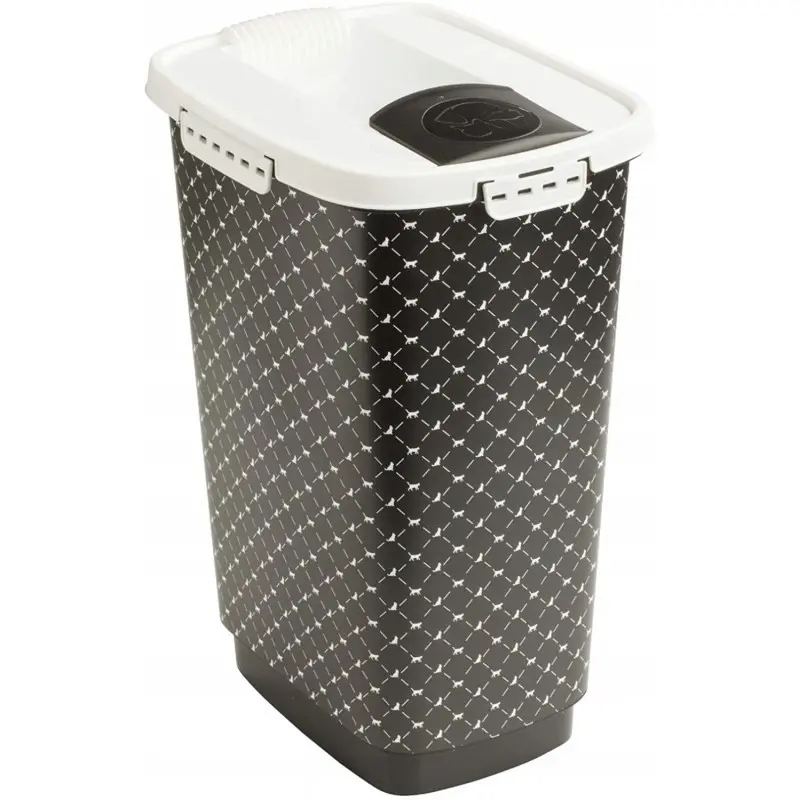 Levně Rotho Cody 25 l 330x250x463 IML bílo-černá nádoba na suché krmivo pro ps