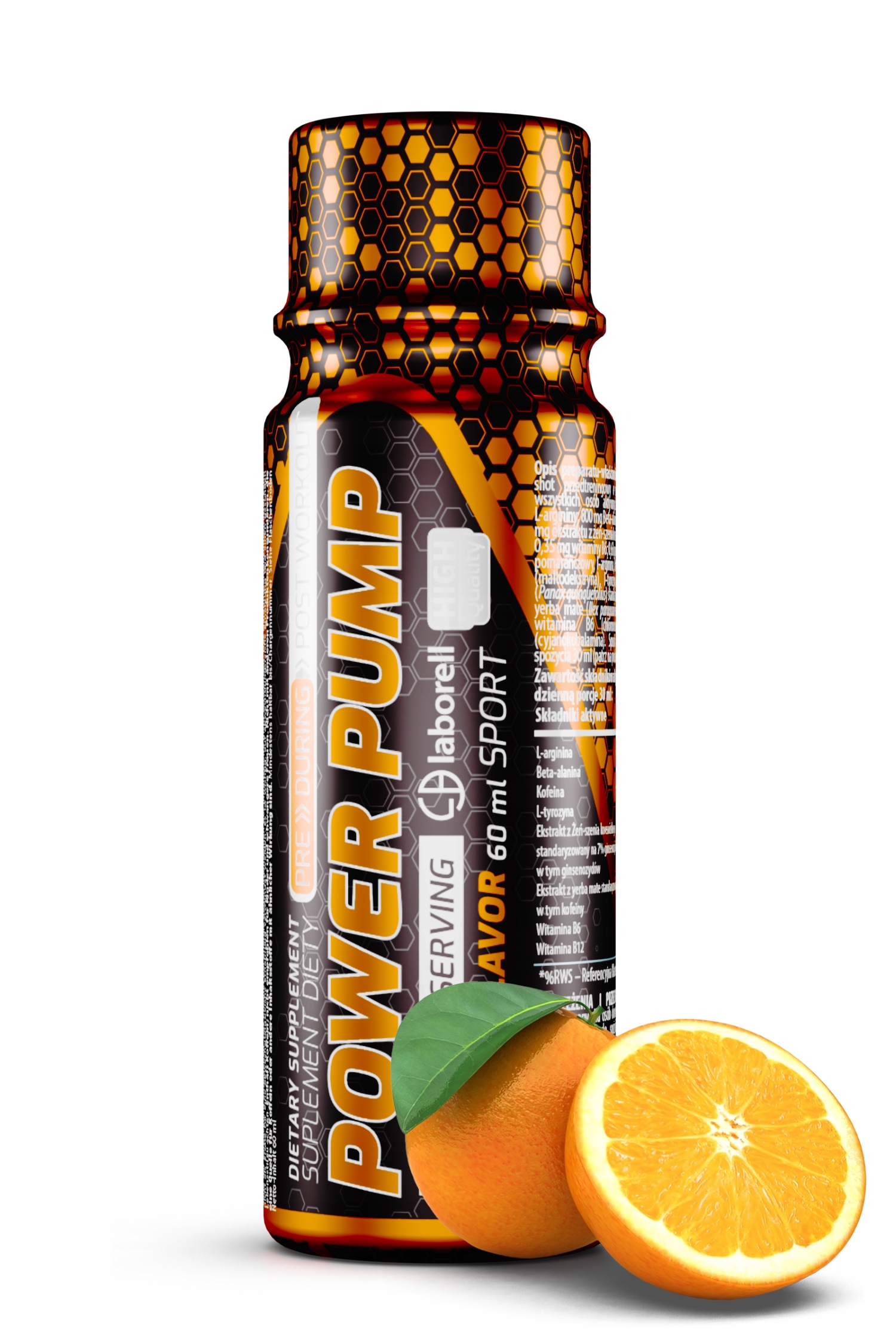 Předtréninkovka 60 ML Shot Juice Orange Laborell