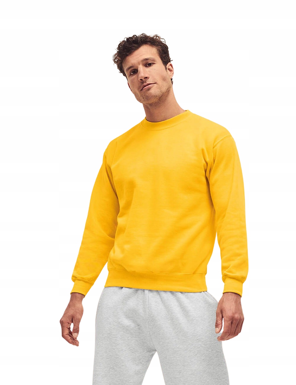 

Męska Bluza Gruba Solidna Fruit Żółta XXL