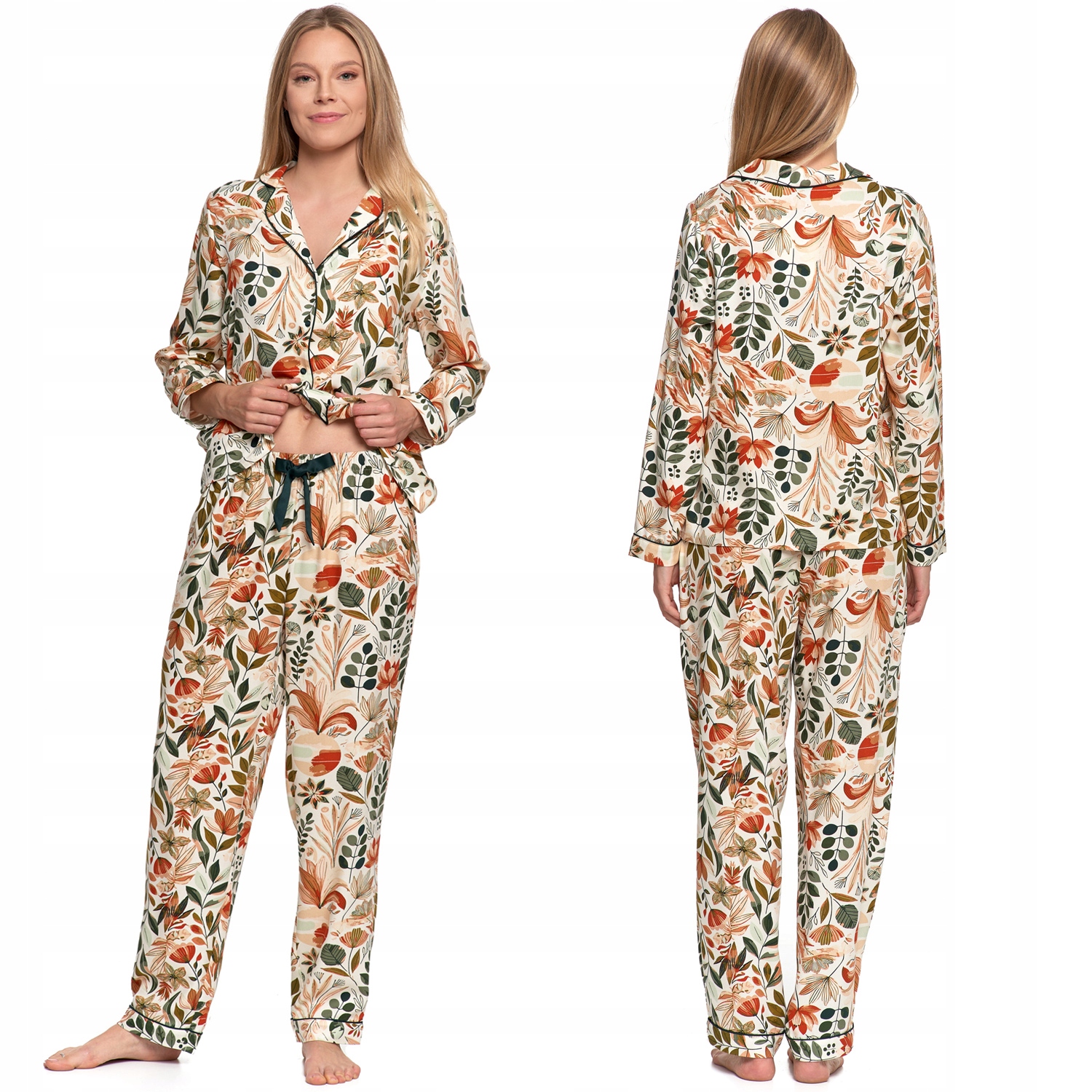 Moraj PDD5800-007 patt 2-orange dvoudílná viskóza dámské Pyžamo XL