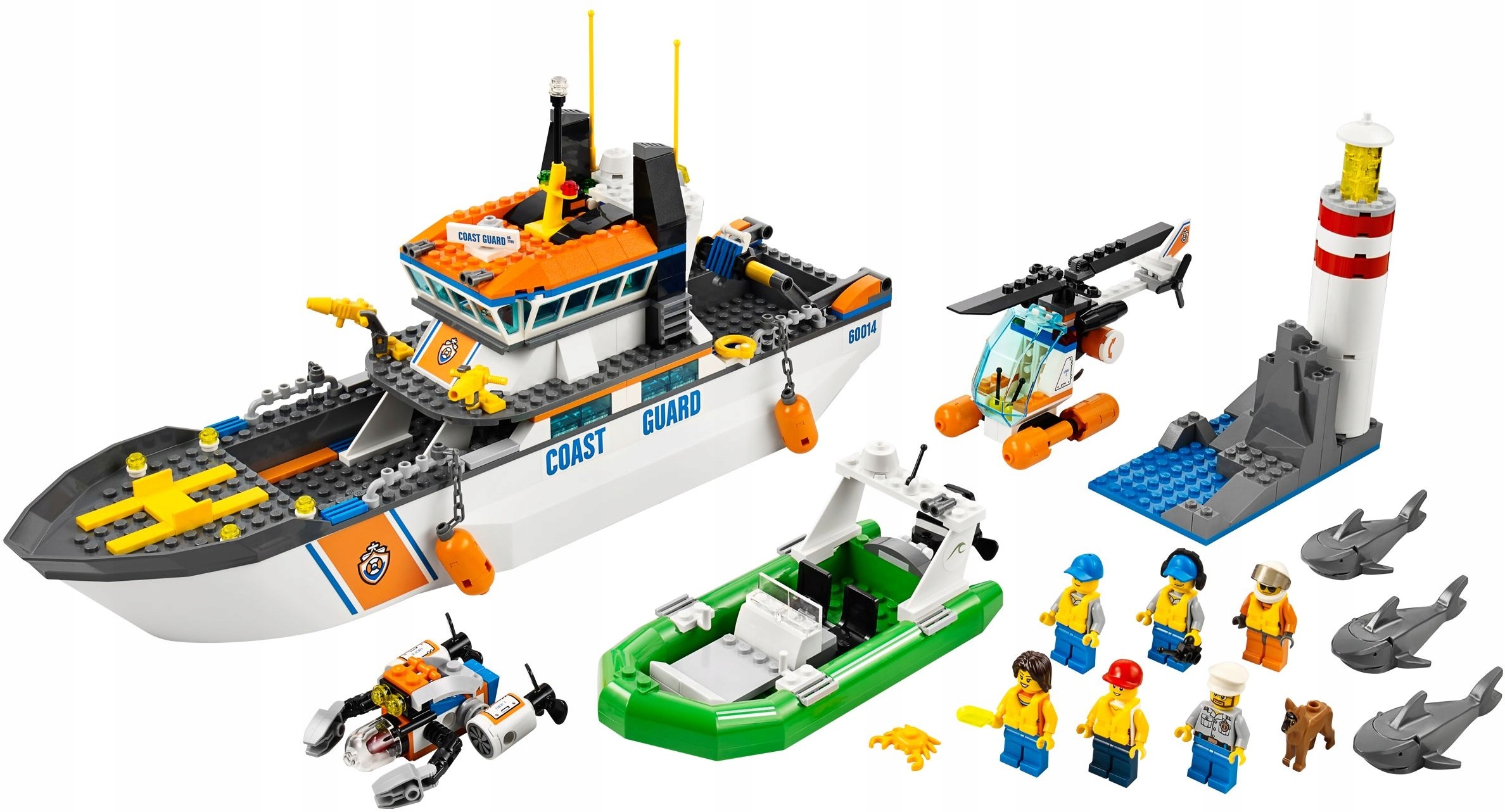 Lego 60014 City Patrol straży przybrzeżnej Nowy Bez Pudełka