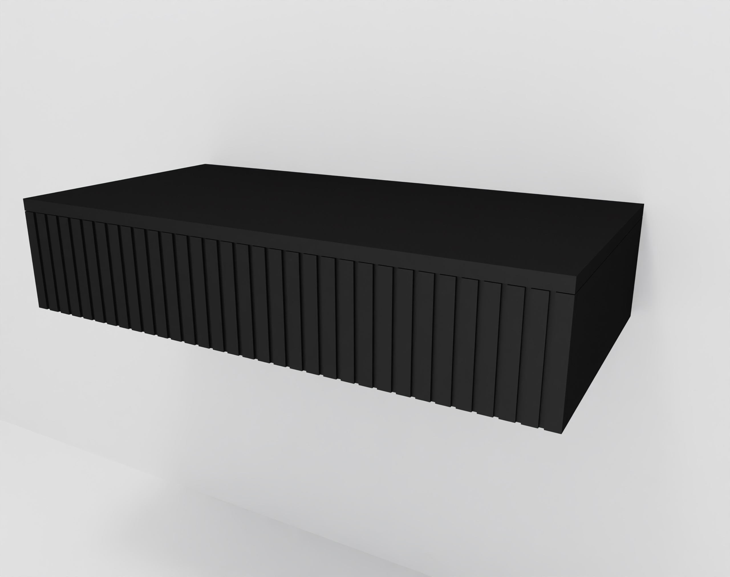 Toaletka wisząca RIVA konsola CZARNA ryfle 80 szuflada tip-on Szerokość mebla 80 cm