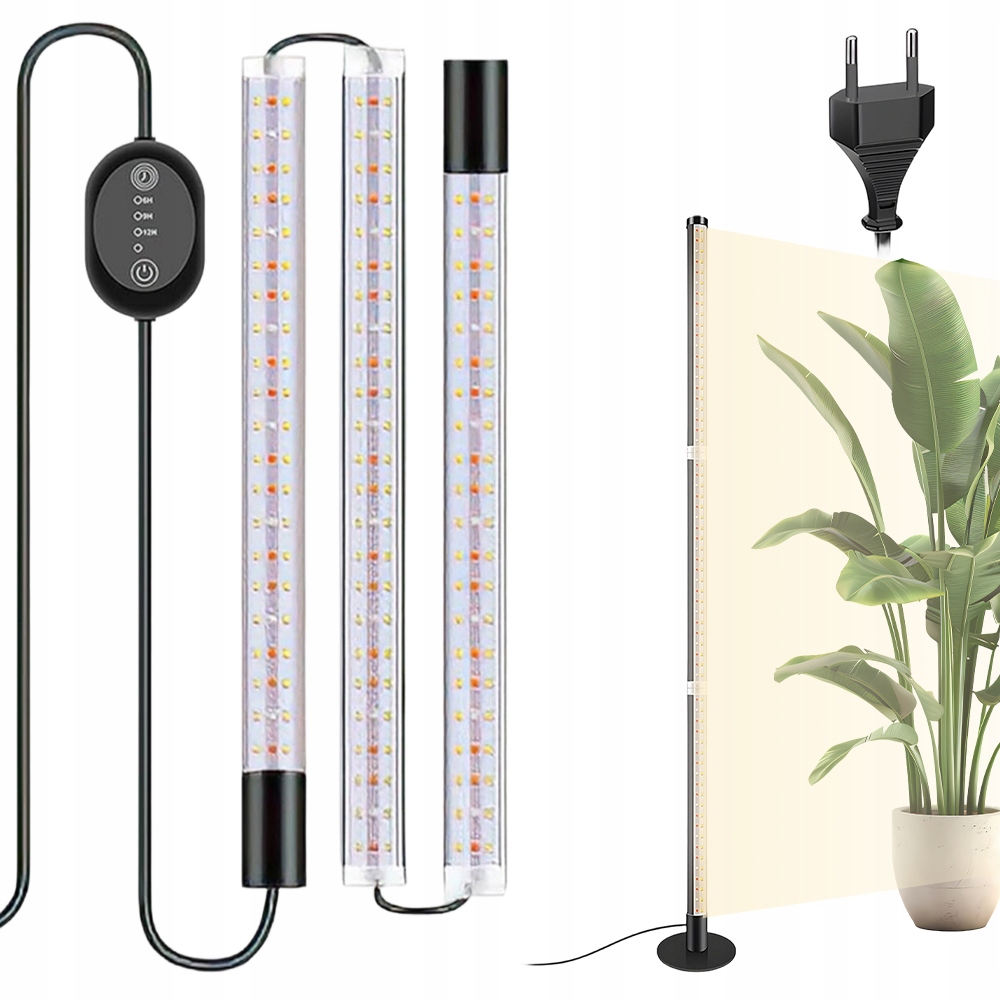 Led Lampa Pro Velké Rostliny 120 CM, Plné Spektrum, Stojící/závěsná