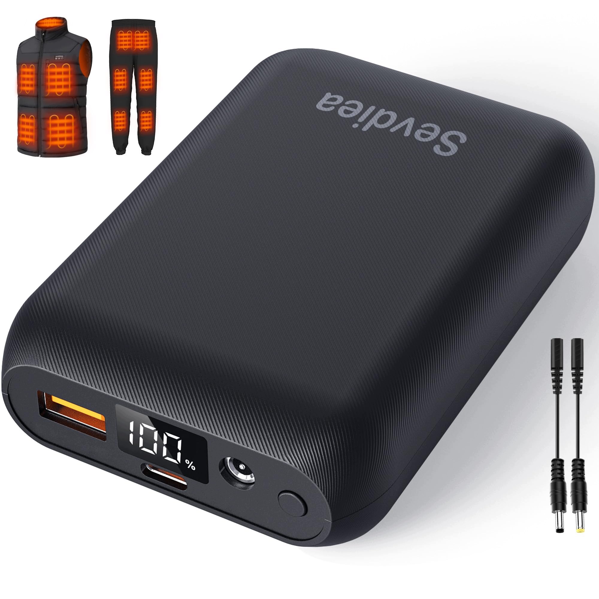 Sevdiea Powerbank do kamizelki grzewczej 7,4 V, 16000 mAh