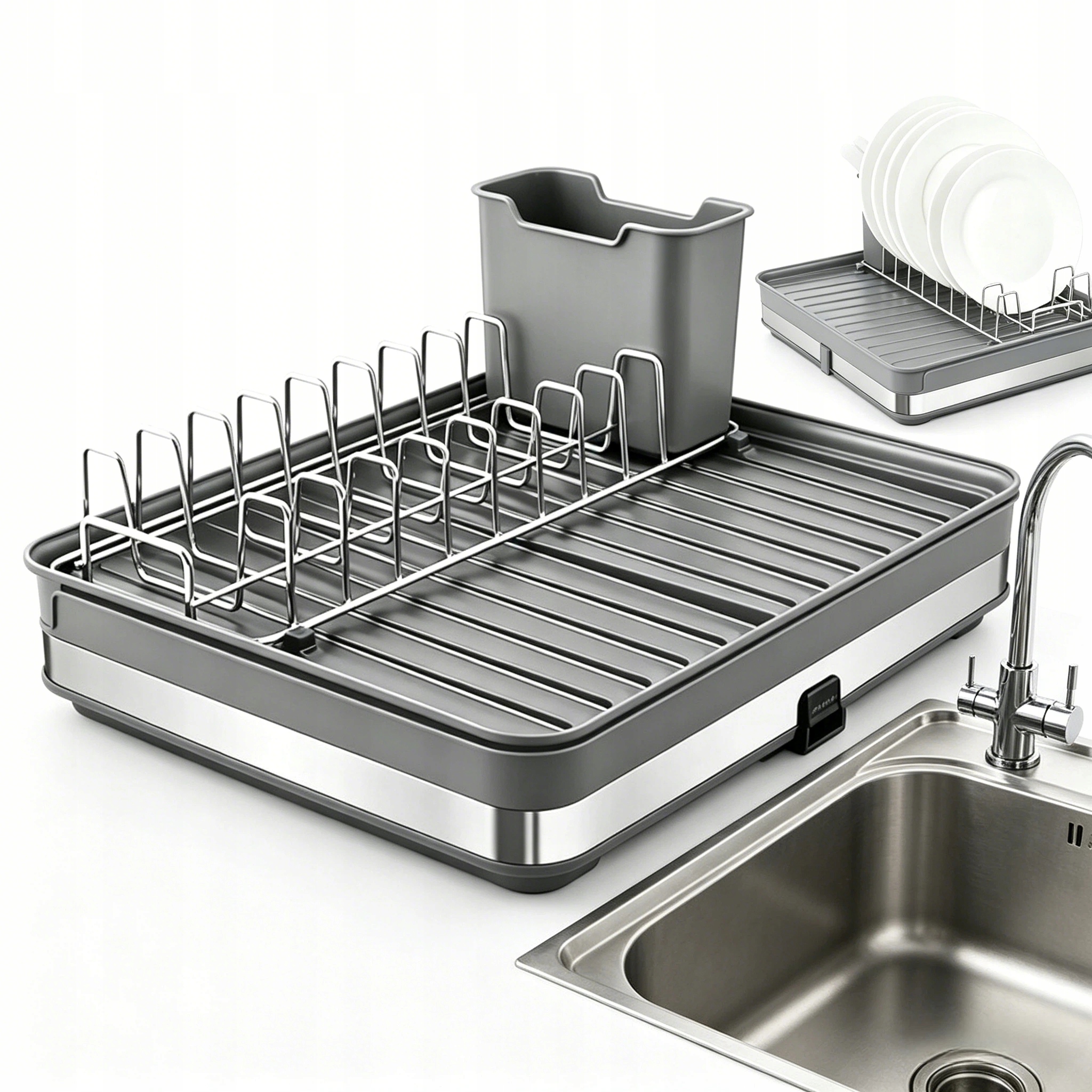 Odkapávač Na Nádobí Odkapávač Na Příbory S Velkou Stojací Miskou