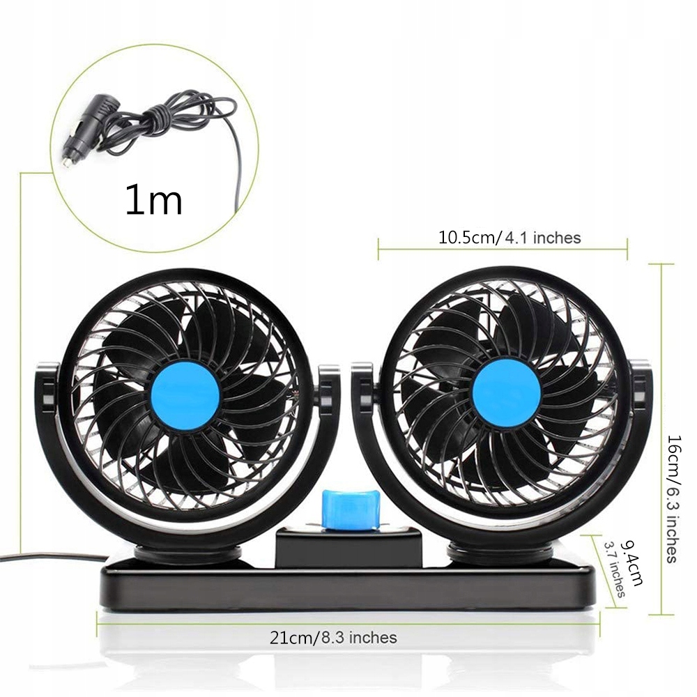 PODWÓJNY WENTYLATOR DO CIĘŻARÓWEK 12V WENTYLATOR CHŁODZĄCY Z 2 PRĘDKOŚCIAMI Producent inny