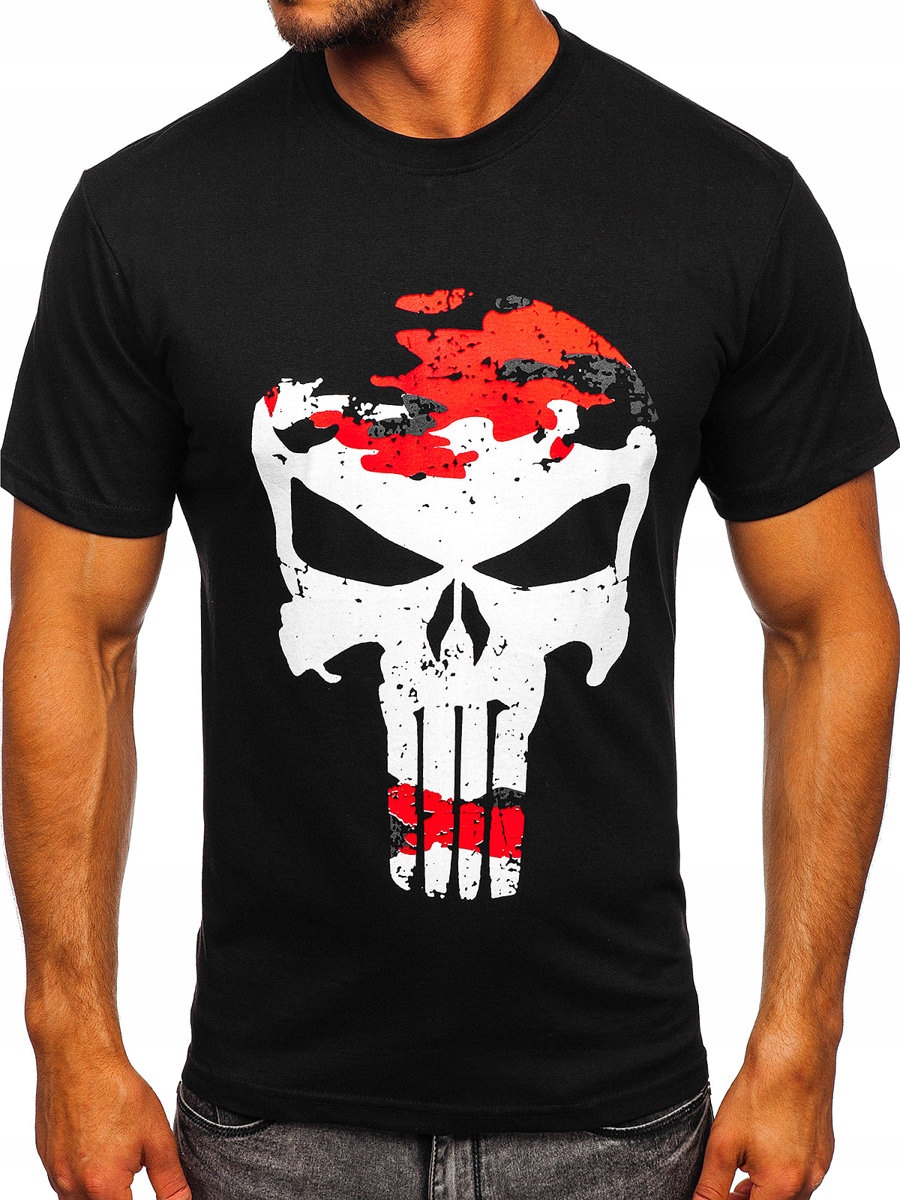 

T-shirt Męski Czarno-czerwony 2098 Rozmiar_l