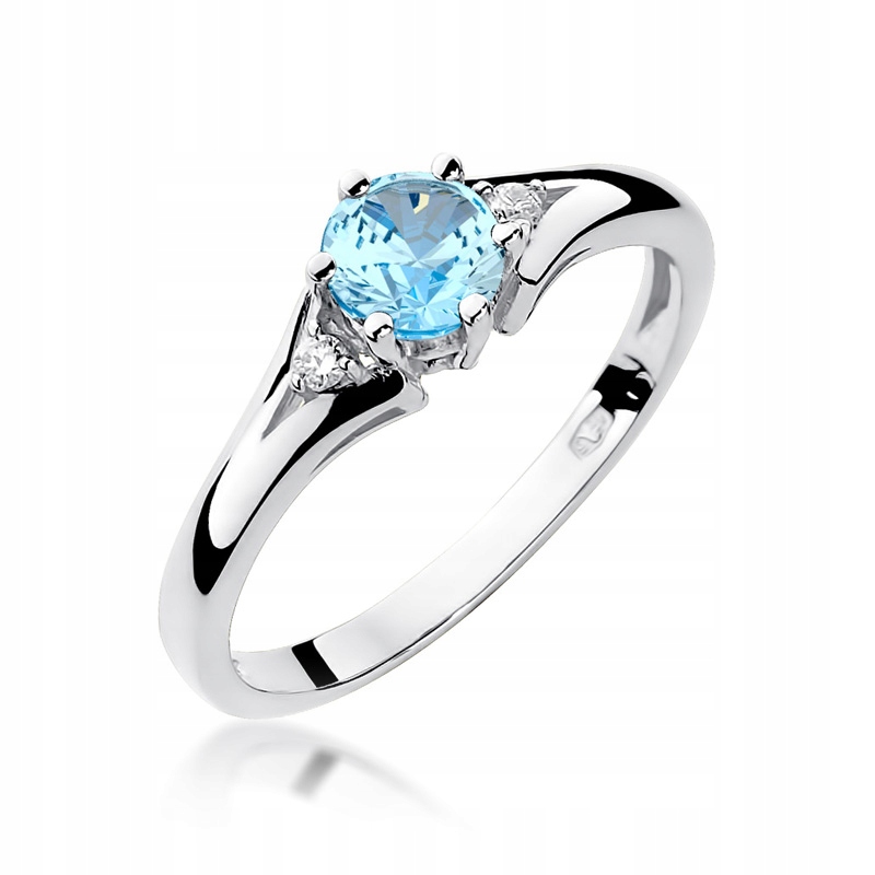 Prstýnek Au 585 Blue Topaz 0.50 ct W0076W vel. 15
