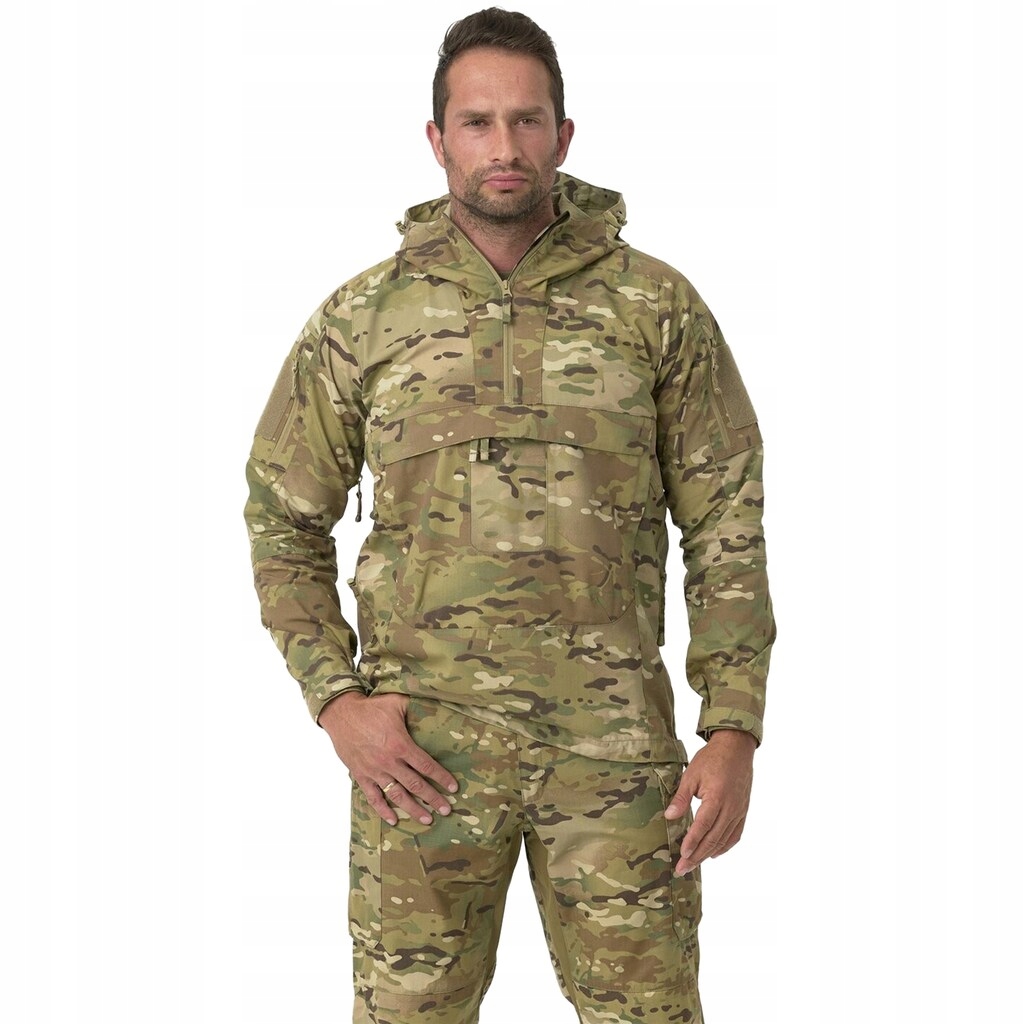 Pánská větrovka s kapucí maskáčový Helikon Anorak Tracer MultiCam XXL