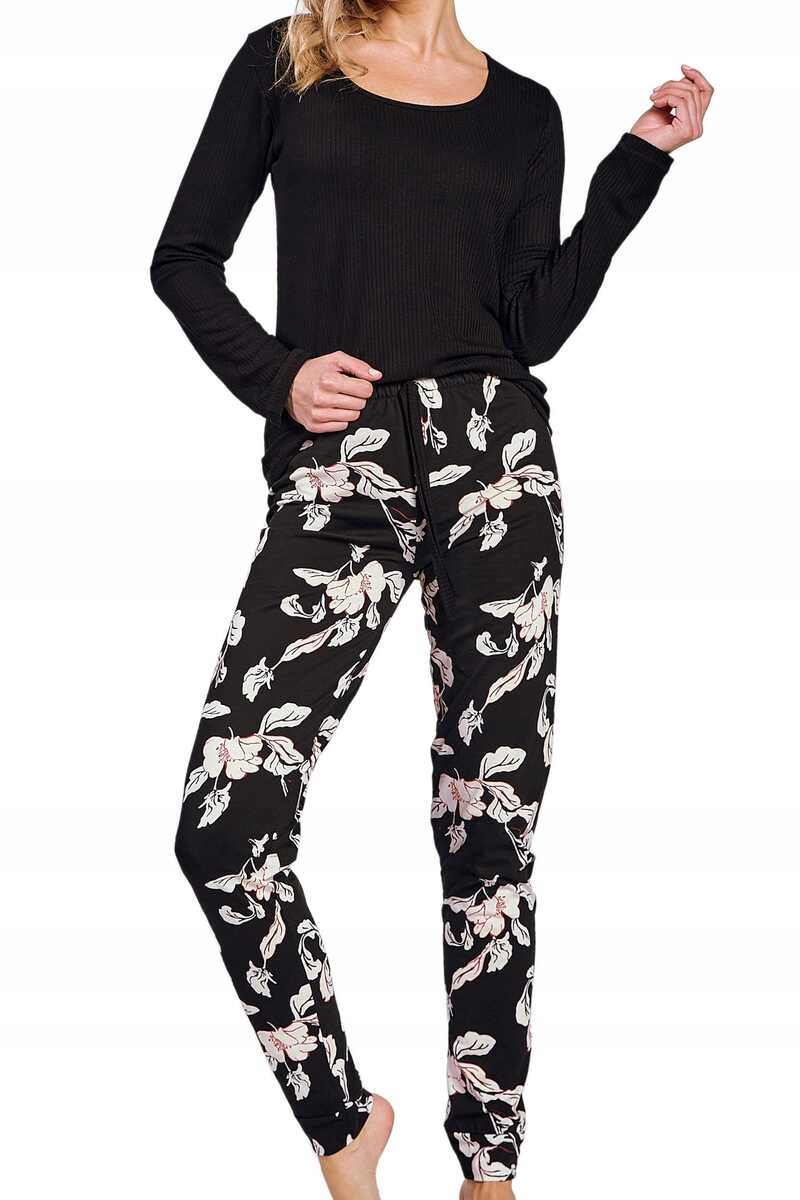 Taro Dámské pyžamo s dlouhým rukávem Charlotte 3232 01 černé, velikost M