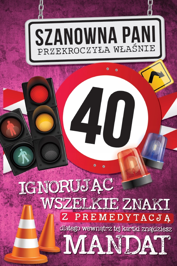 

Kartka 40 Czterdziestka Z Mandatem Szanowna Pani