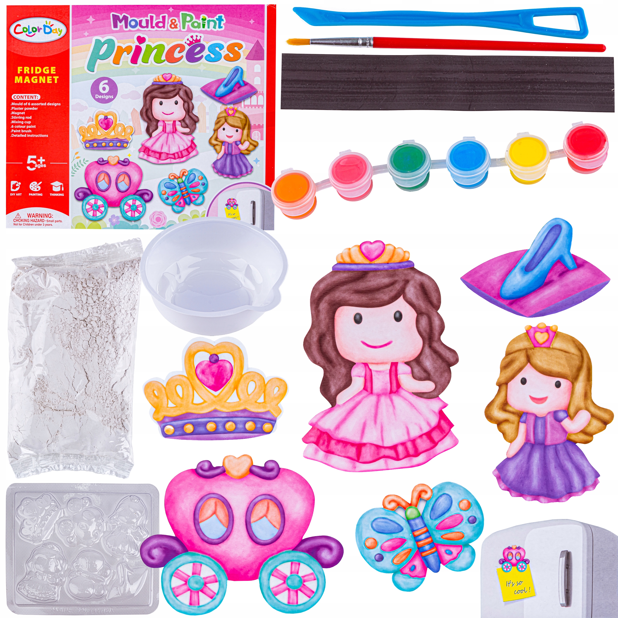 STWÓRZ MAGNES ZRÓB TO SAM DIY KRÓLEWNA MOTYL 6 SZT