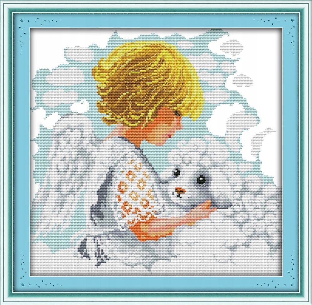 Křížková výšivka počítaná sada (kanva, mulina)