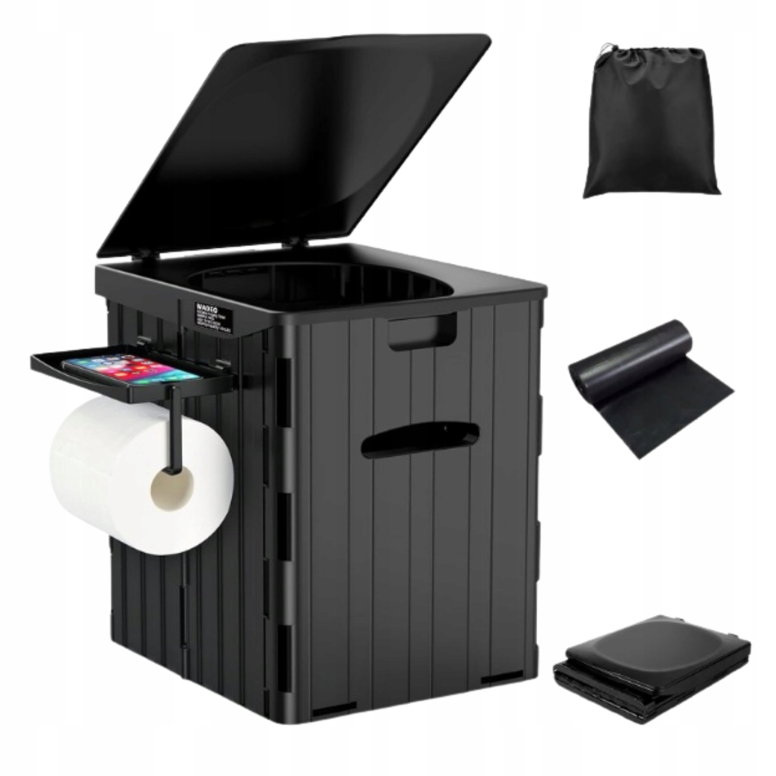 Przenośna Toaleta Turystyczna Składana Wc Kompaktowa 155cm XXL Ryby Dzialka