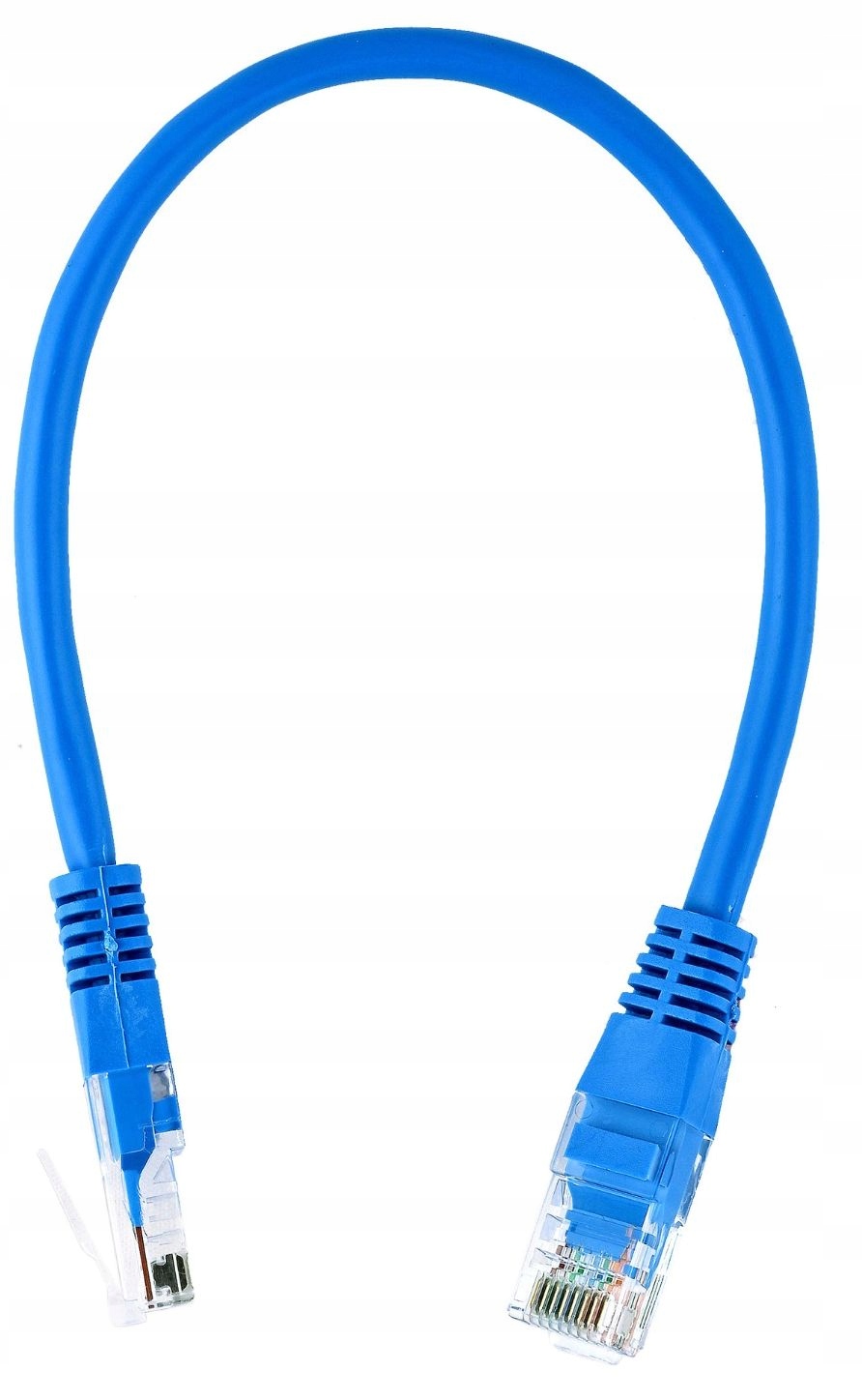 Kabel LAN RJ-45 0,5m Sieciowy kat.5e Internetowy UTP Patchcord niebieski
