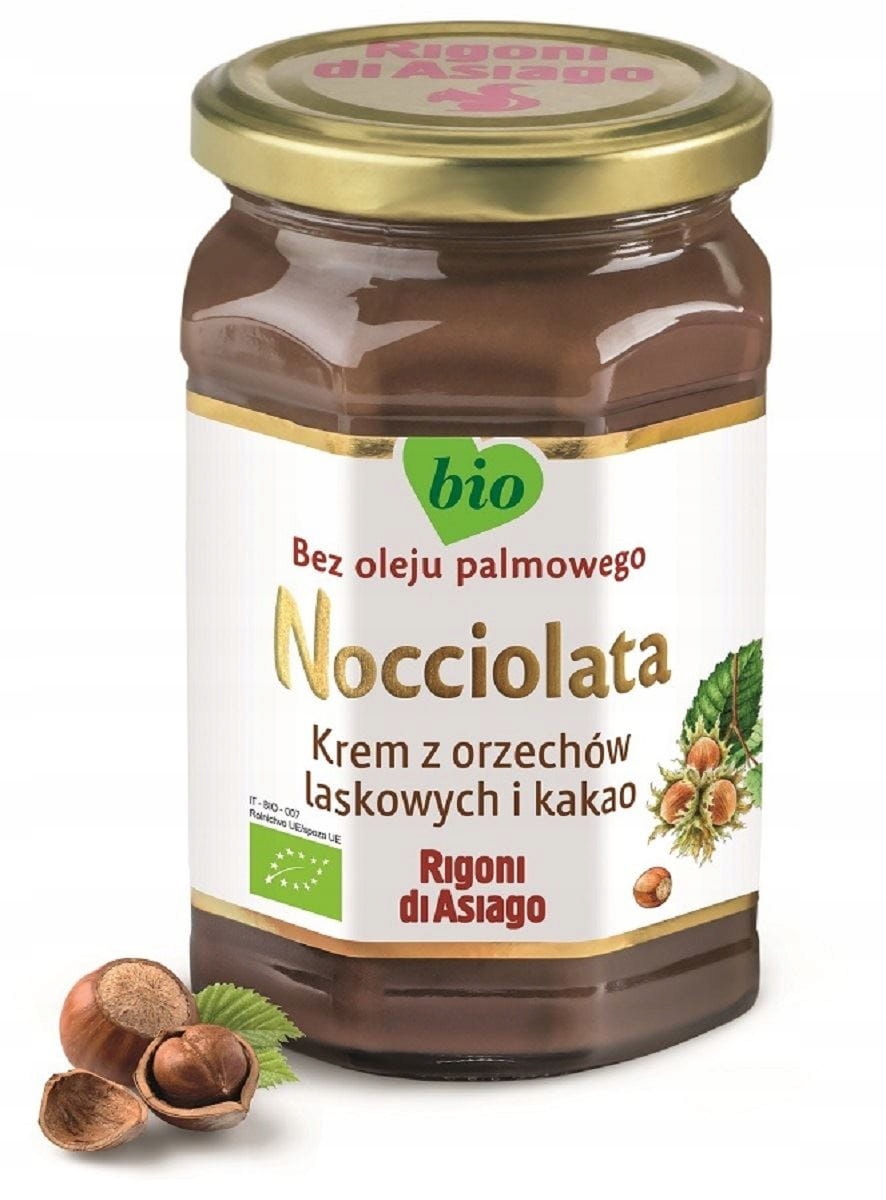 Levně Krém Z Lískových Ořechů A Kakaa Bezlepkový Bio 650 g Rigoni DI Asiag