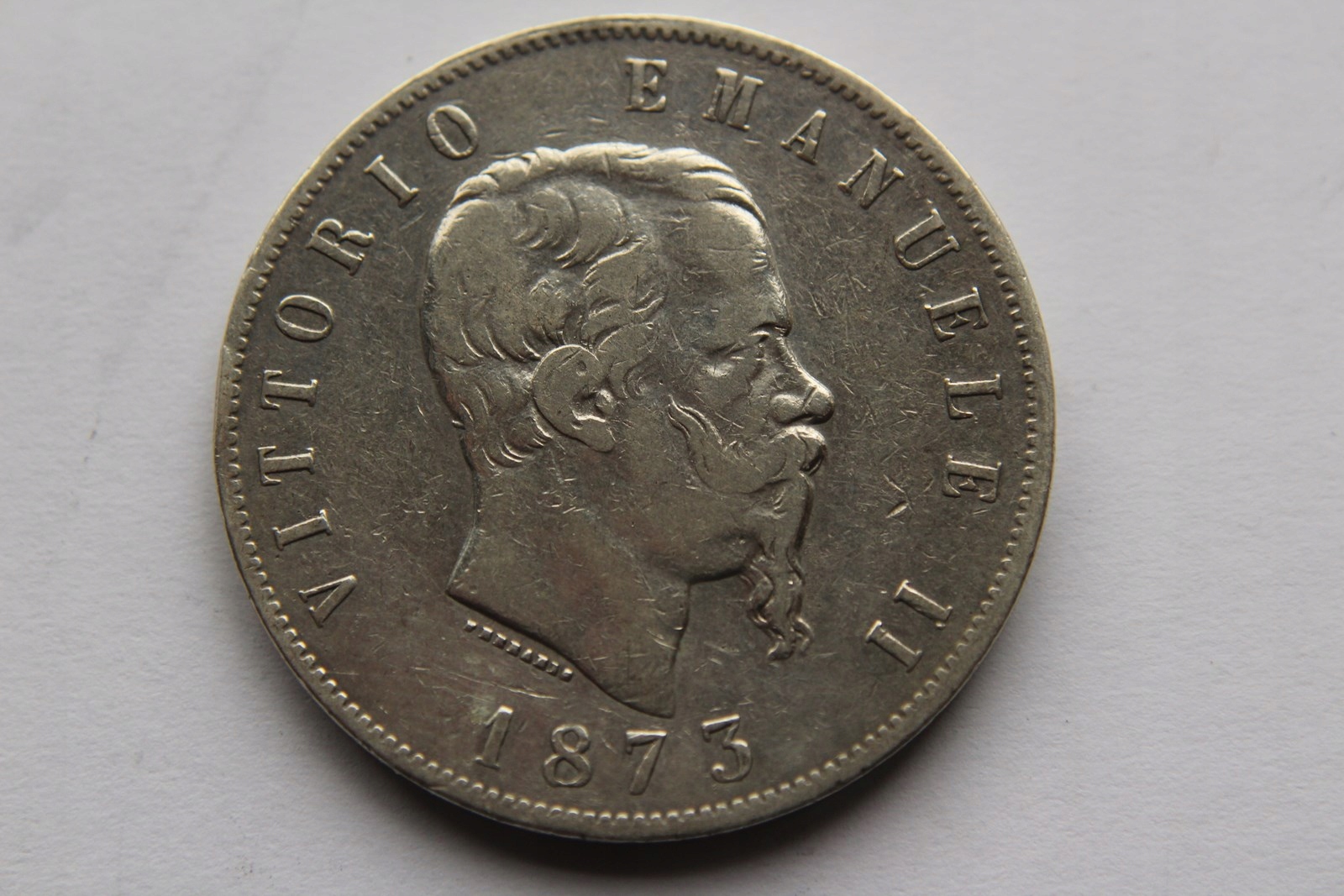 5 LIRA VITTORIO EMANUELE II 1873 R.- SREBRO- SZ05