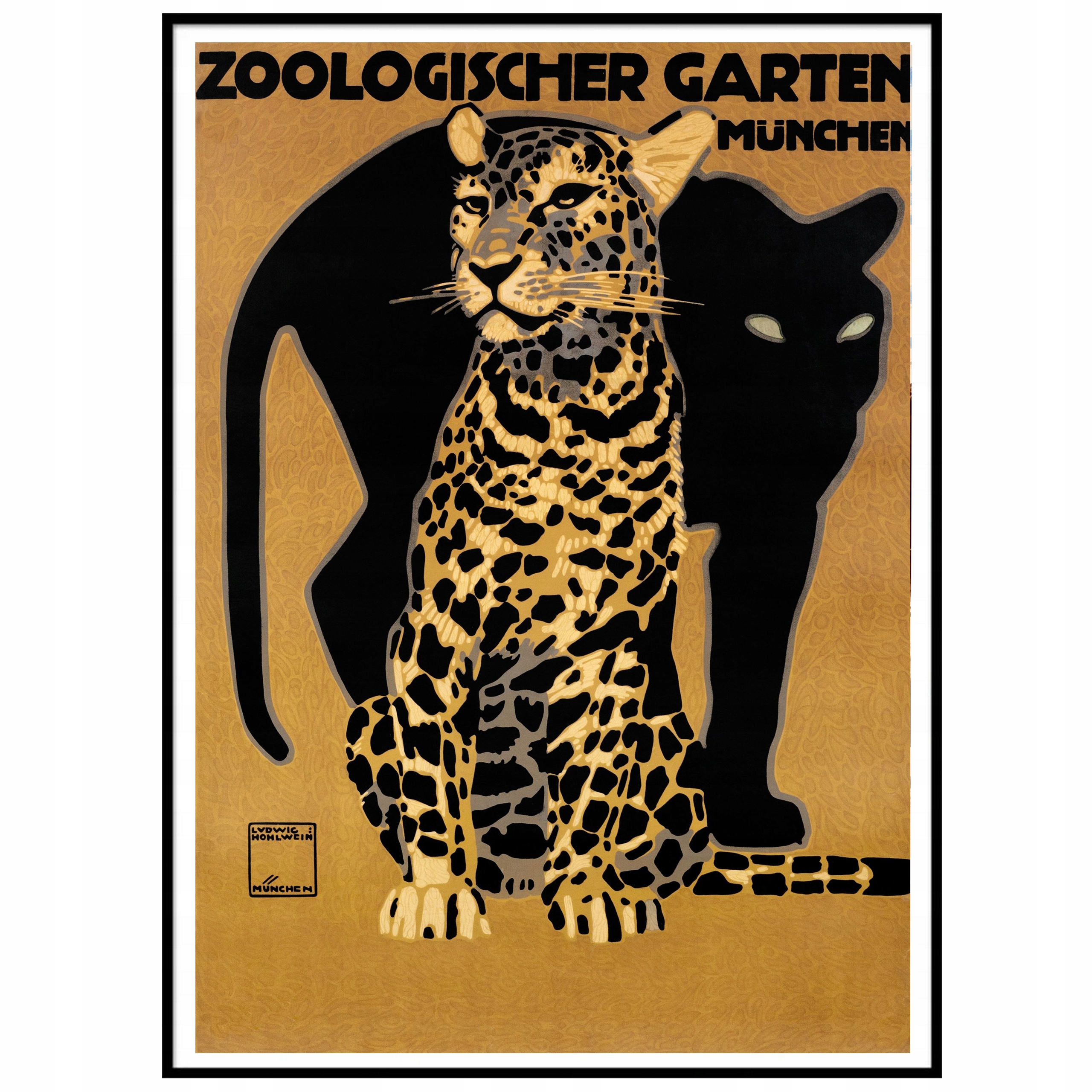 

Plakat Zoo Monachium Pantera Dekoracja Retro 50x70
