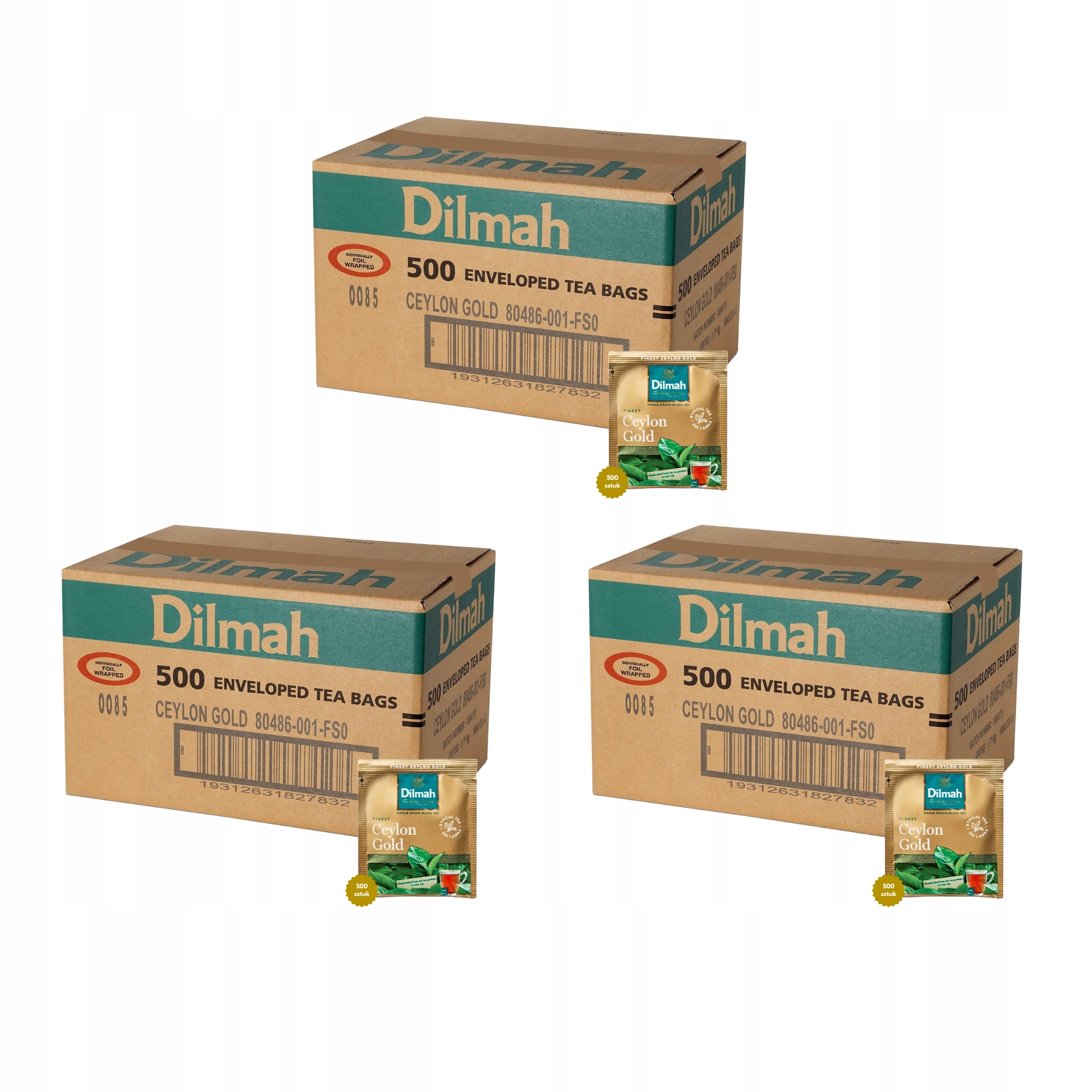 3x Herbata czarna Dilmah Ceylon Gold 500 Kopert