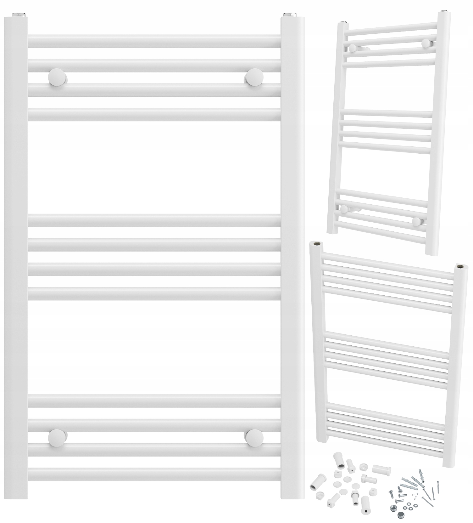 Kúpeľňový Ohrievač Biely Rebrík 50x80 cm Moderný Kalorifer Breno