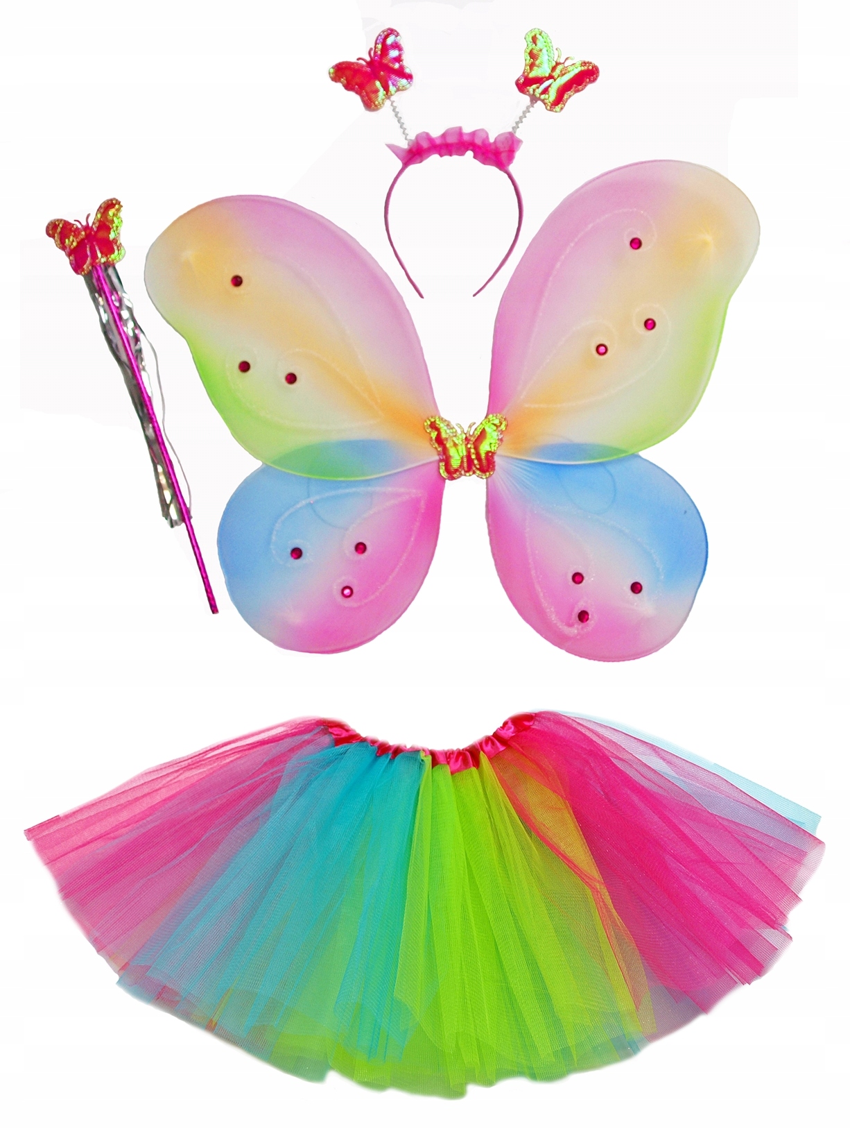 

Strój Motylka Motyl Wróżka Motylek skrzydełka 3-9l