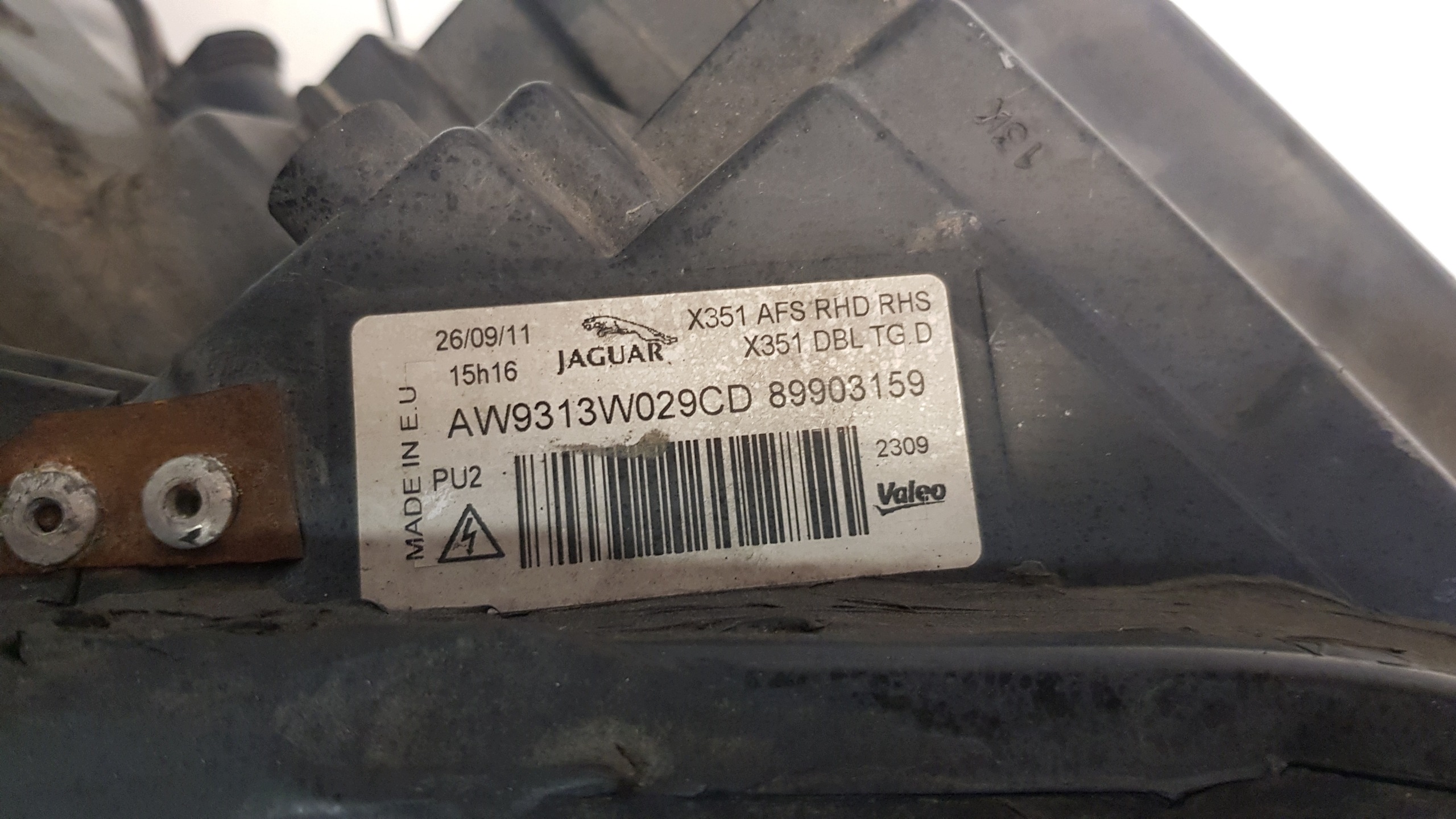 JAGUAR XJ X351 light right right front front UK ANGLIA 89903159