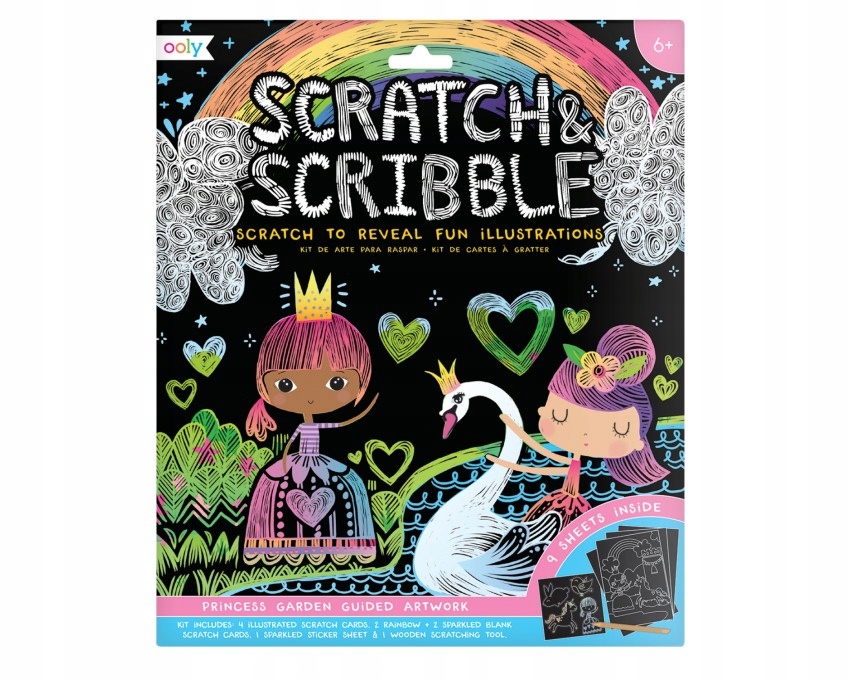 

Kolorowanka Zdrapywanka Scratch Ogród Księżniczki